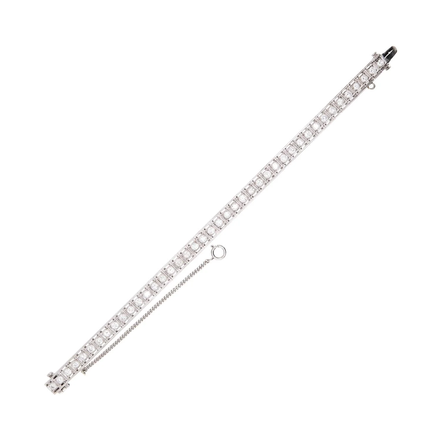 Art Deco 14k Diamond Tennis Bracelet - Image 2