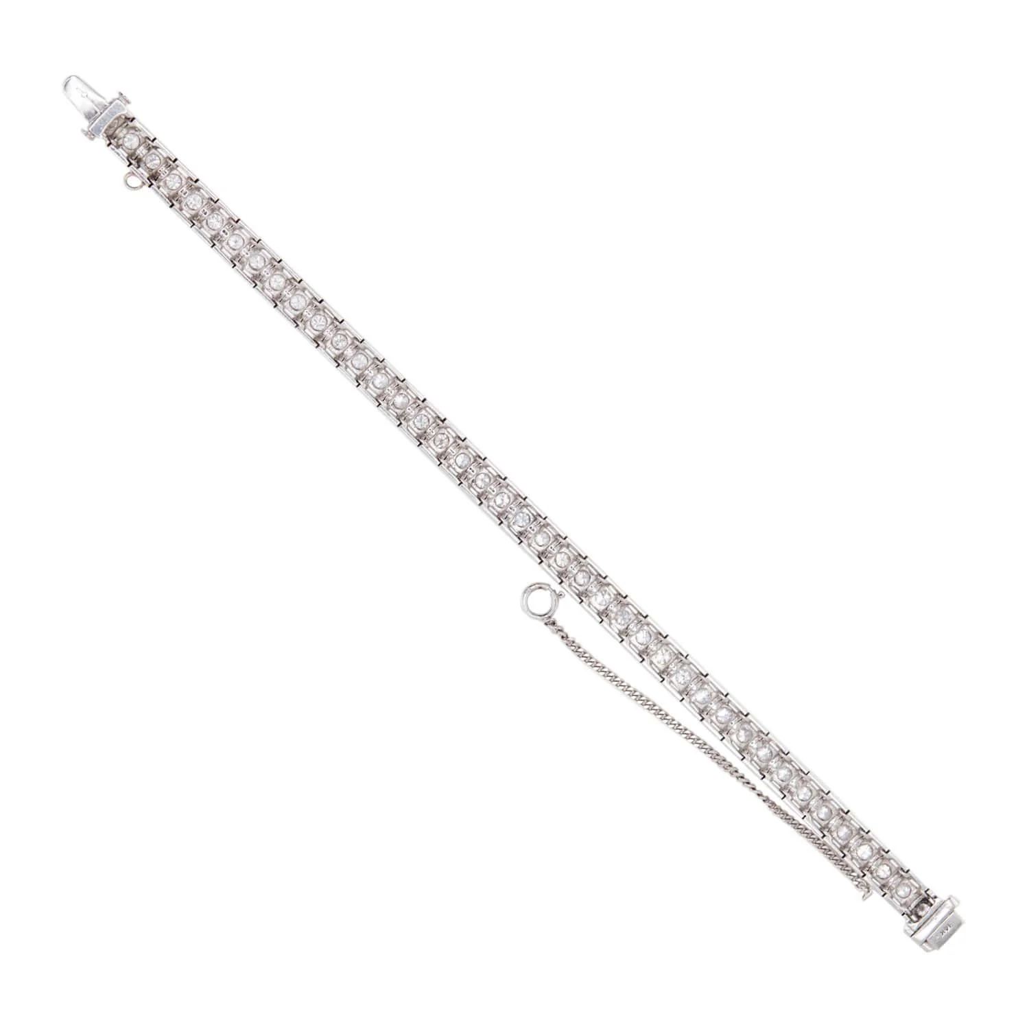 Art Deco 14k Diamond Tennis Bracelet - Image 4