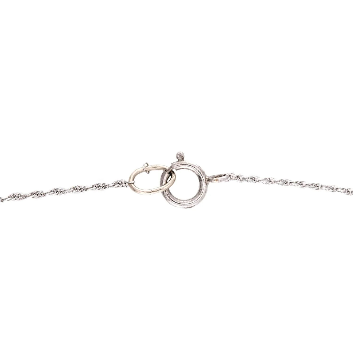 Art Deco 14k Rock Quartz Crystal, Onyx, and Diamond Pendant Necklace - Image 5