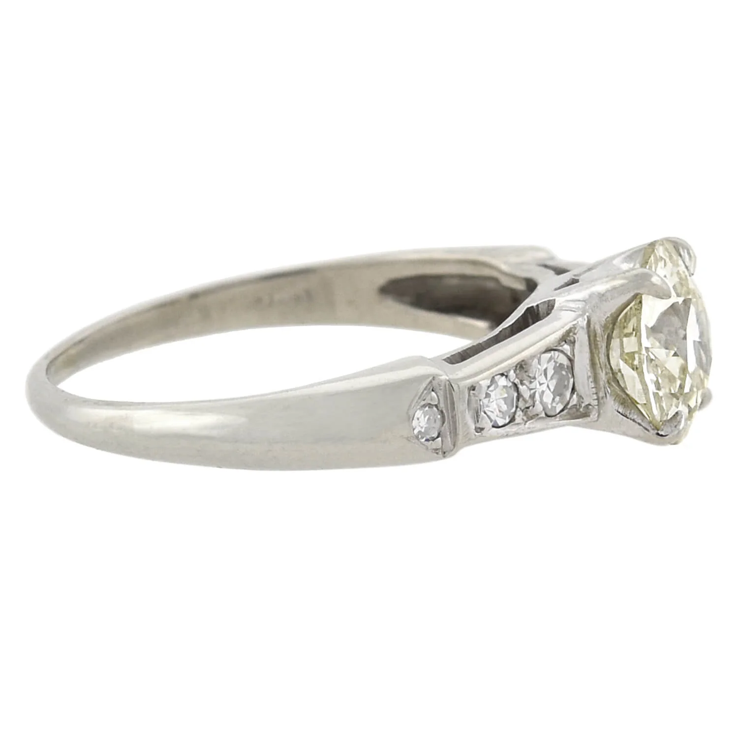 Art Deco 14kt Diamond Engagement Ring 1.10ct - Image 3