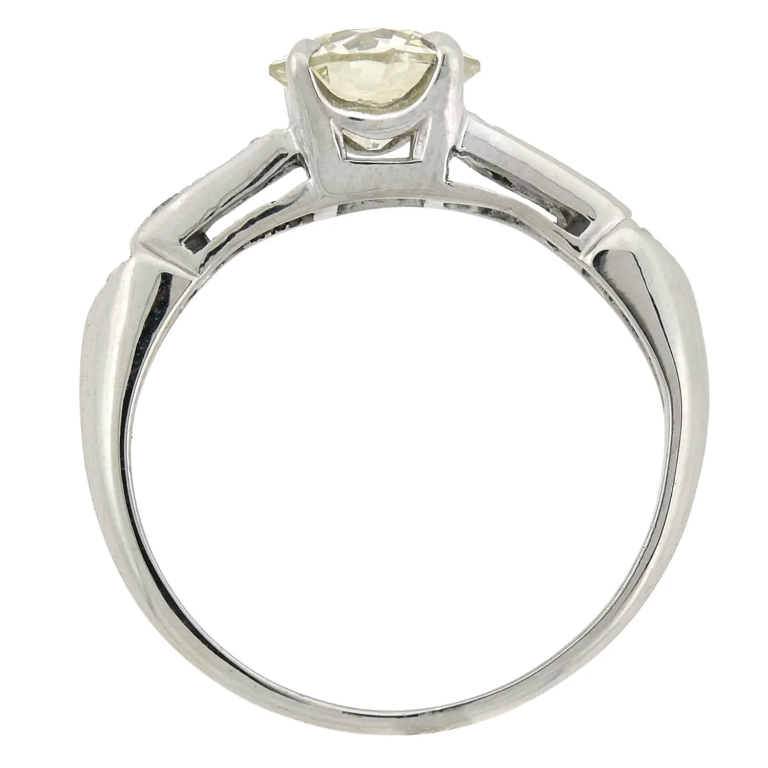 Art Deco 14kt Diamond Engagement Ring 1.10ct - Image 4