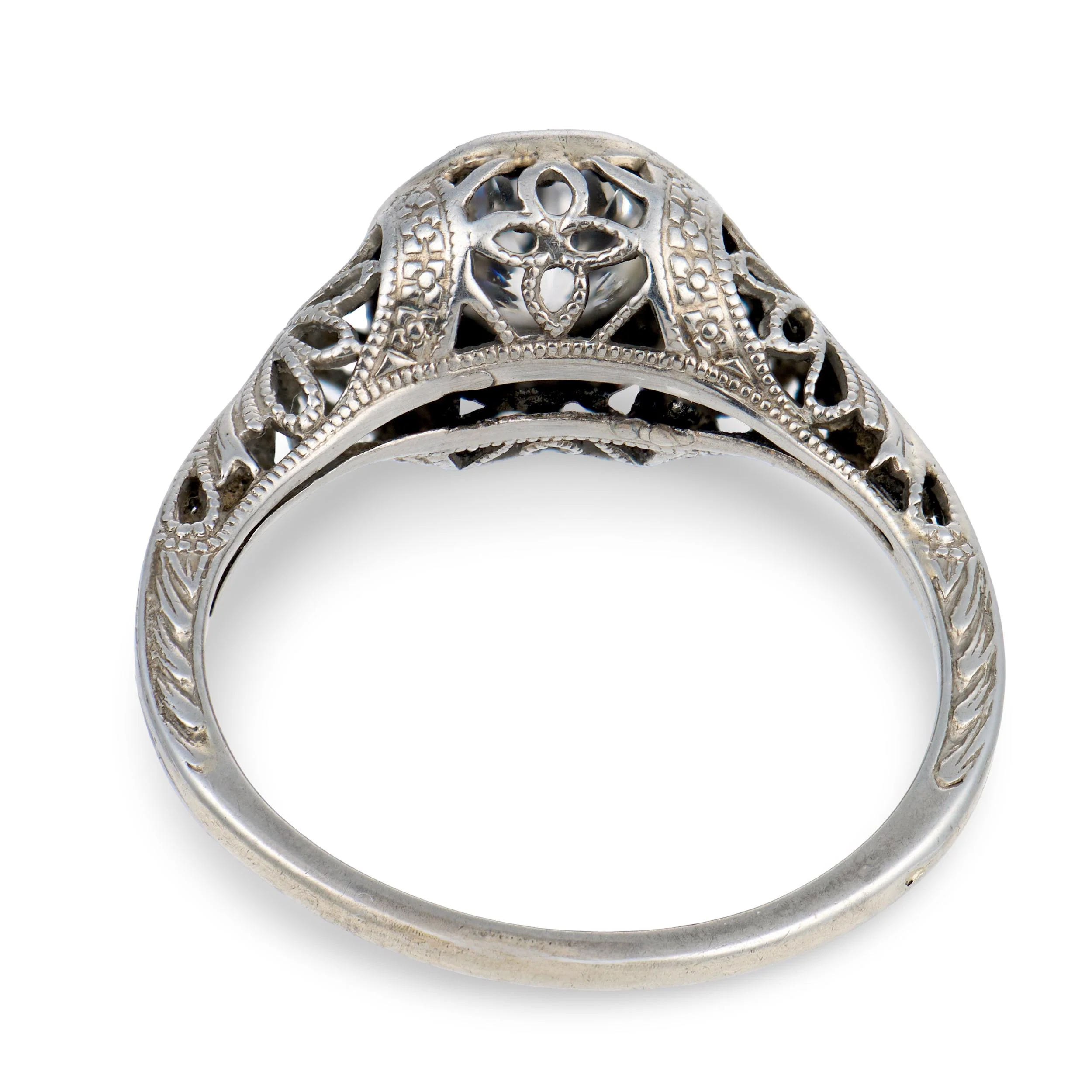 Art Deco 18k Diamond Engagement Ring .72ct - Image 5