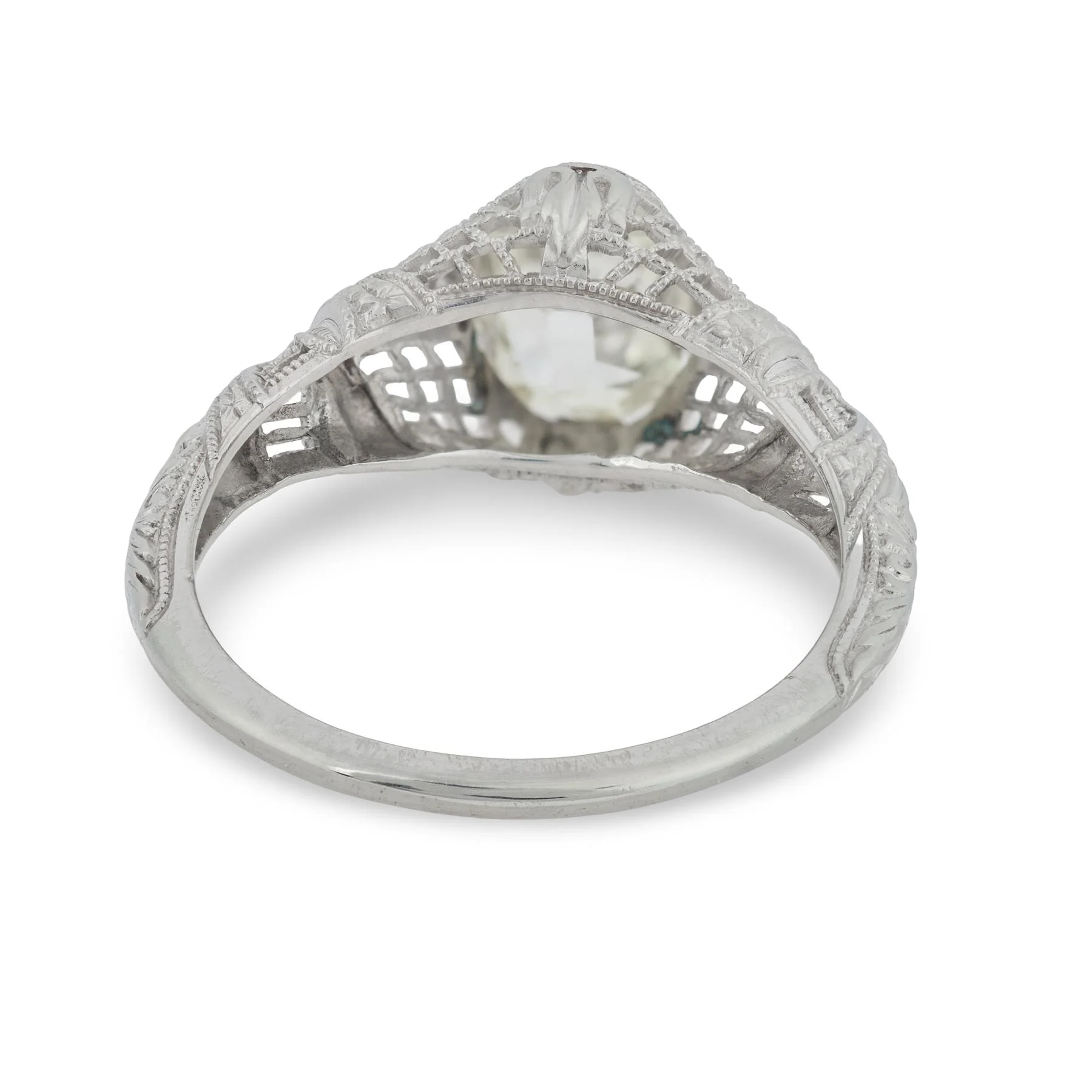 Art Deco 18k GIA Diamond Engagement Ring 1ct - Image 4