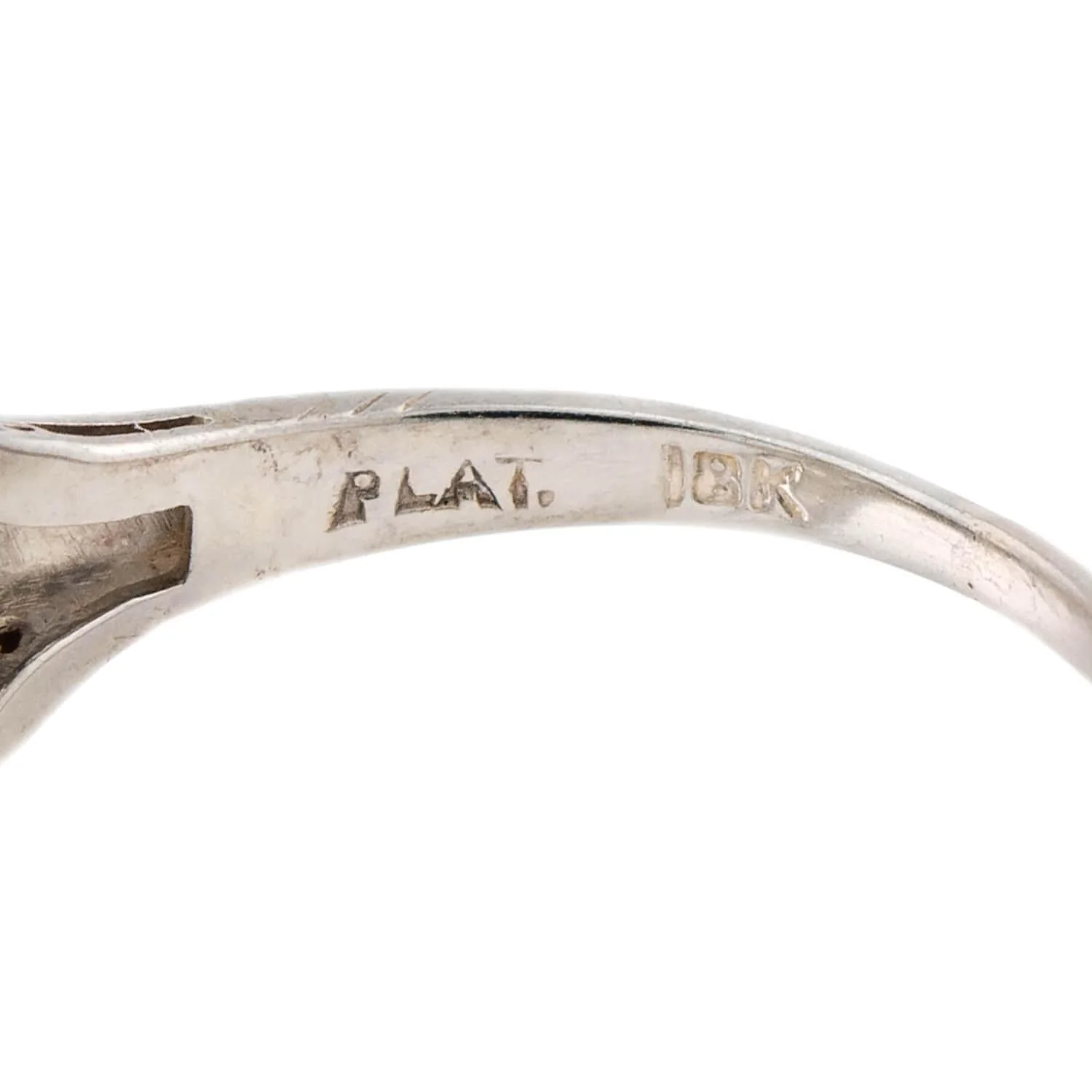 Art Deco 18k/Platinum Diamond Navette Ring - Image 6