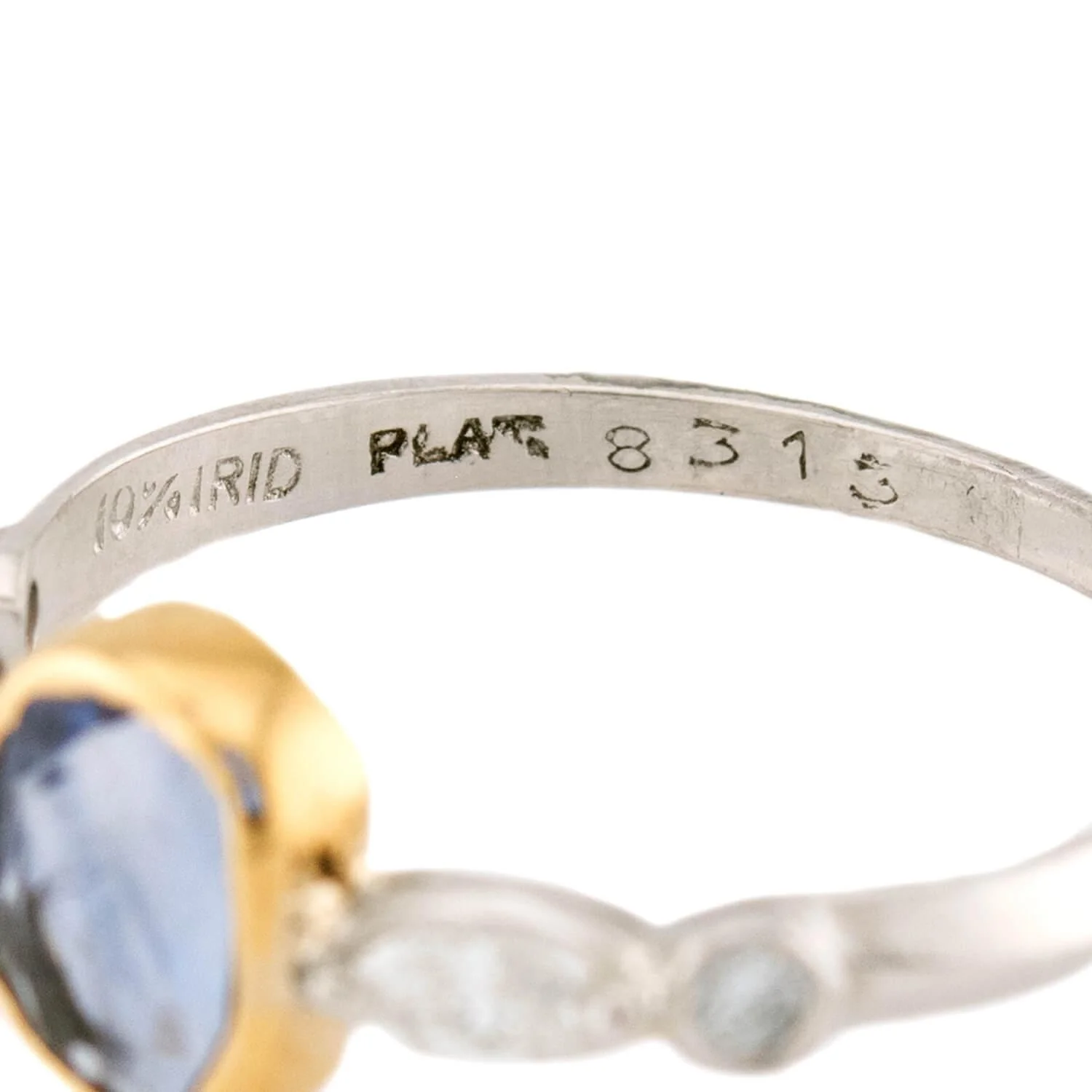 Art Deco 18k/Platinum No Heat Ceylon Sapphire & Diamond Ring - Image 6