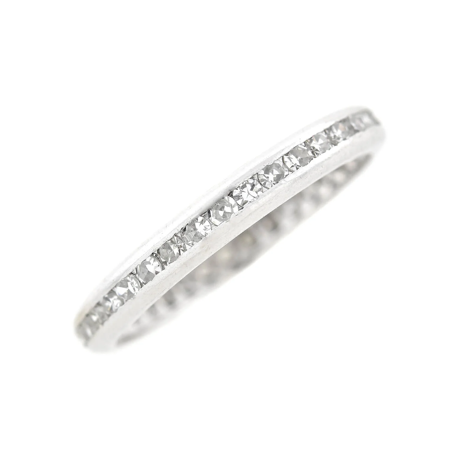 Art Deco 18kt Single Cut Diamond Eternity Band 0.50ctw - Image 2