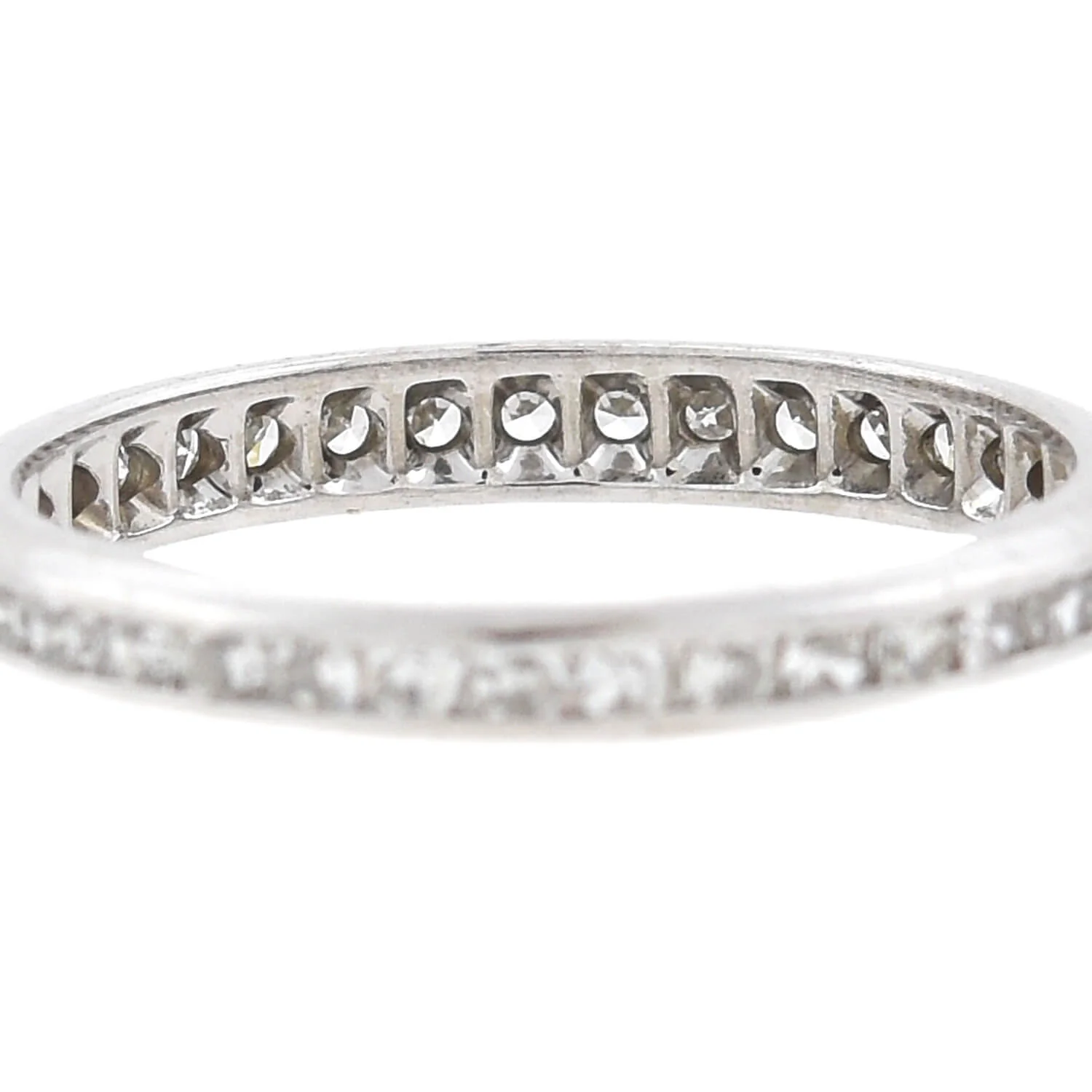 Art Deco 18kt Single Cut Diamond Eternity Band 0.50ctw - Image 4