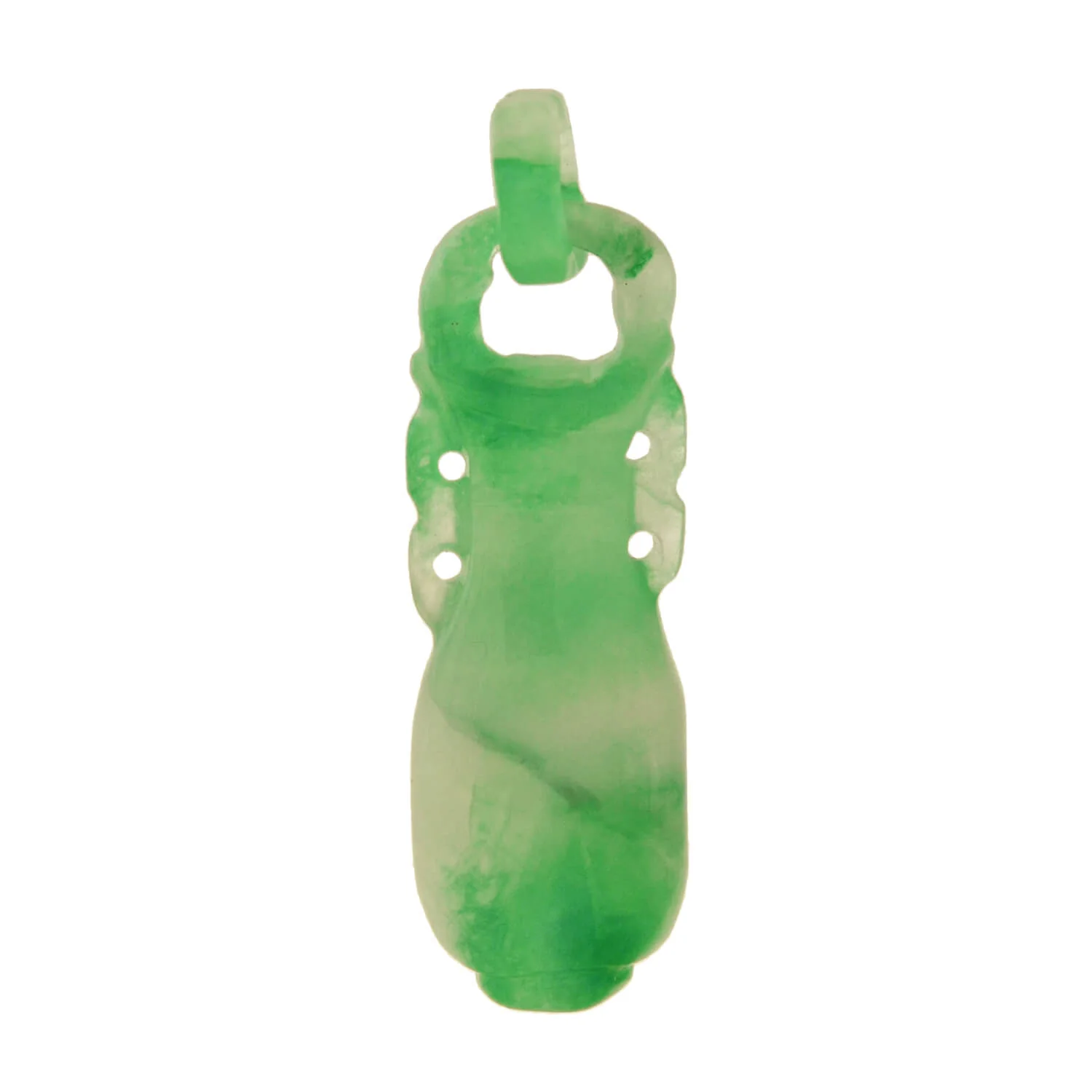 Art Deco Chinese Carved Jade "Devil's Work" Urn Pendant - Image 6