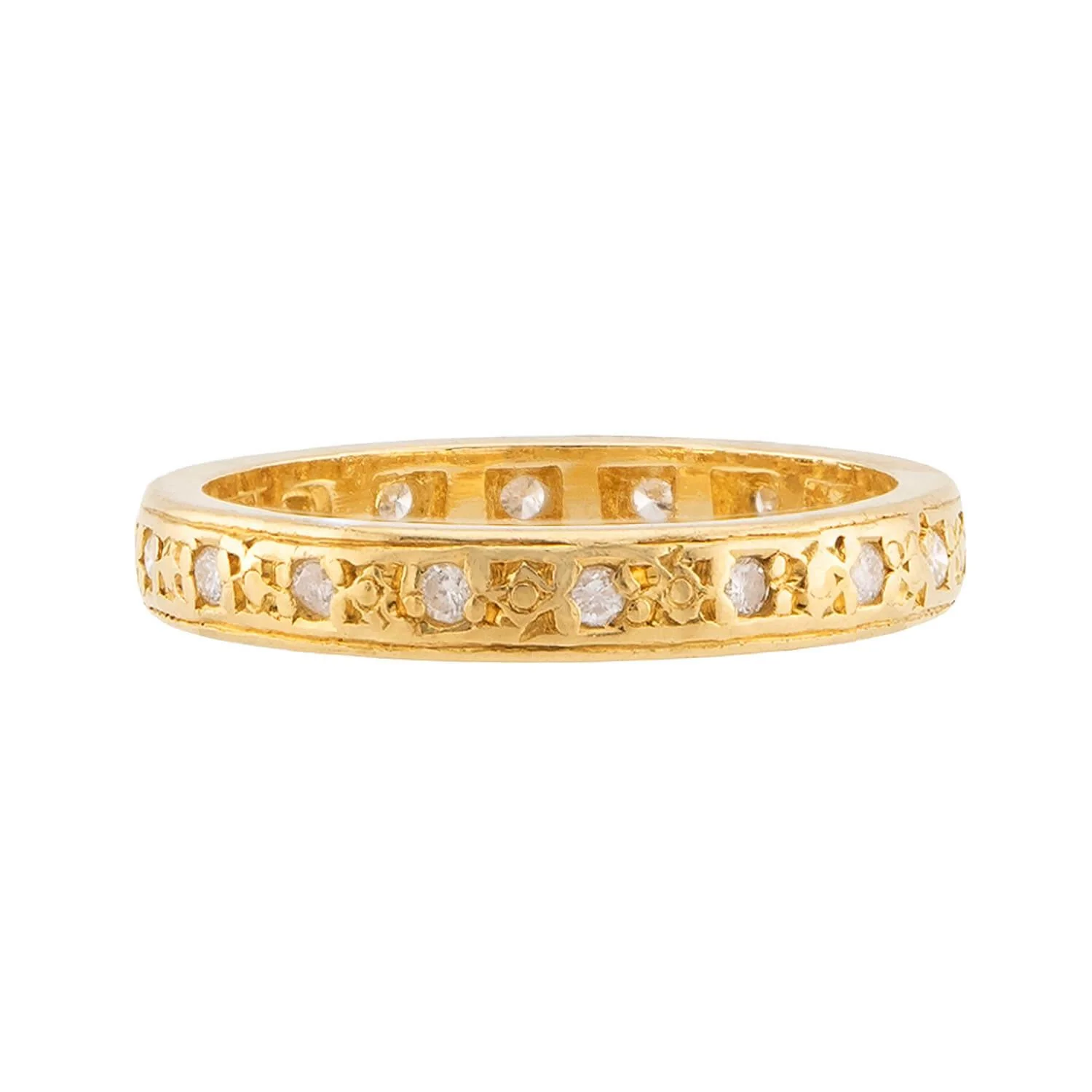 Art Deco English 18k Diamond Eternity Band - Image 2