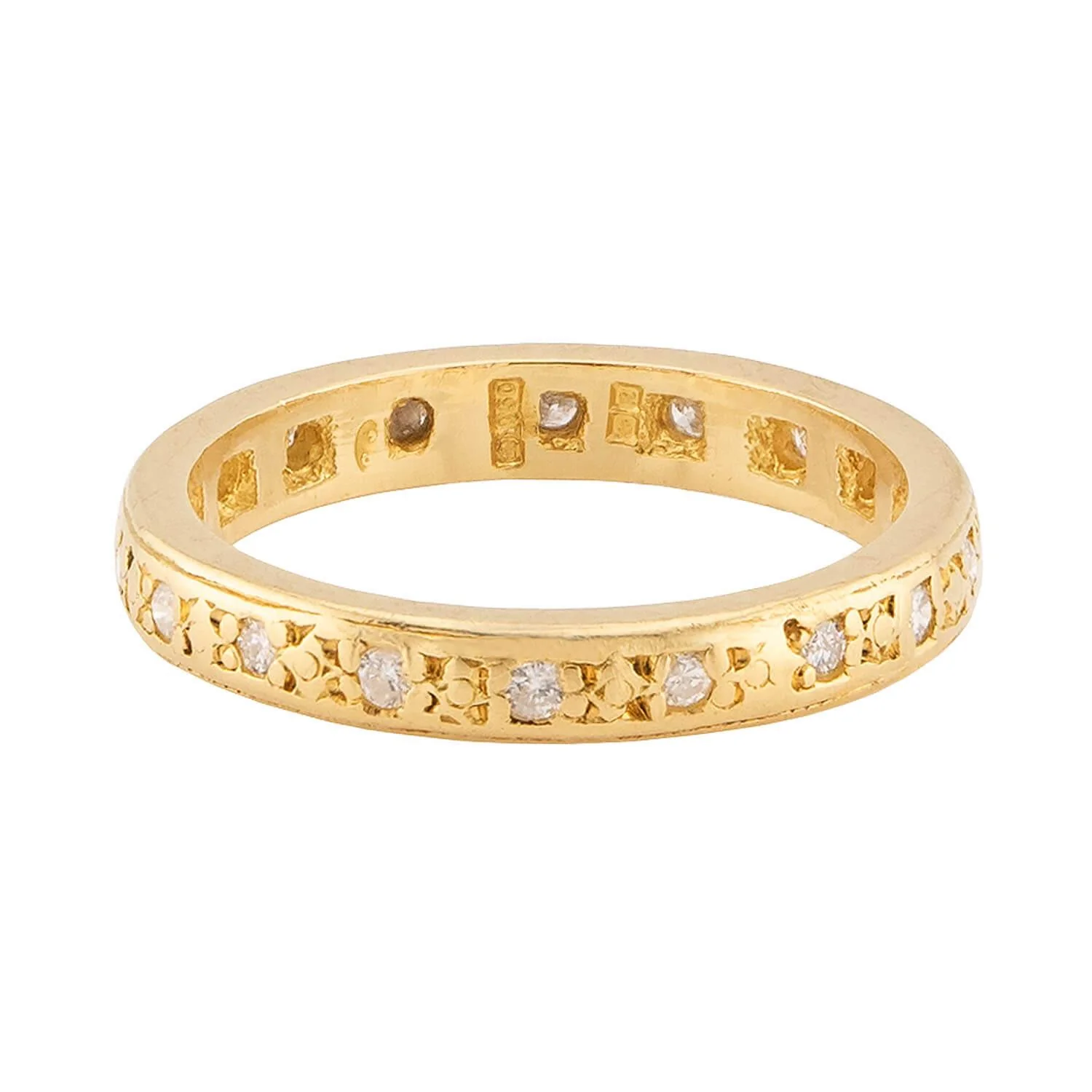 Art Deco English 18k Diamond Eternity Band - Image 4