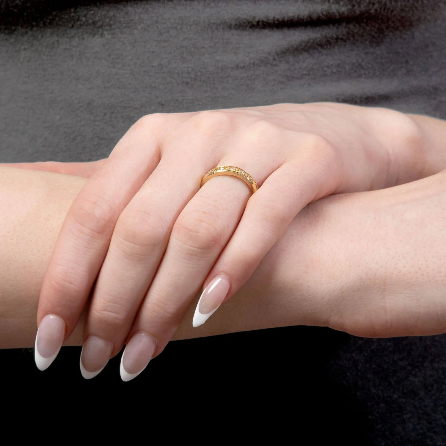 Art Deco English 18k Diamond Eternity Band - Image 5