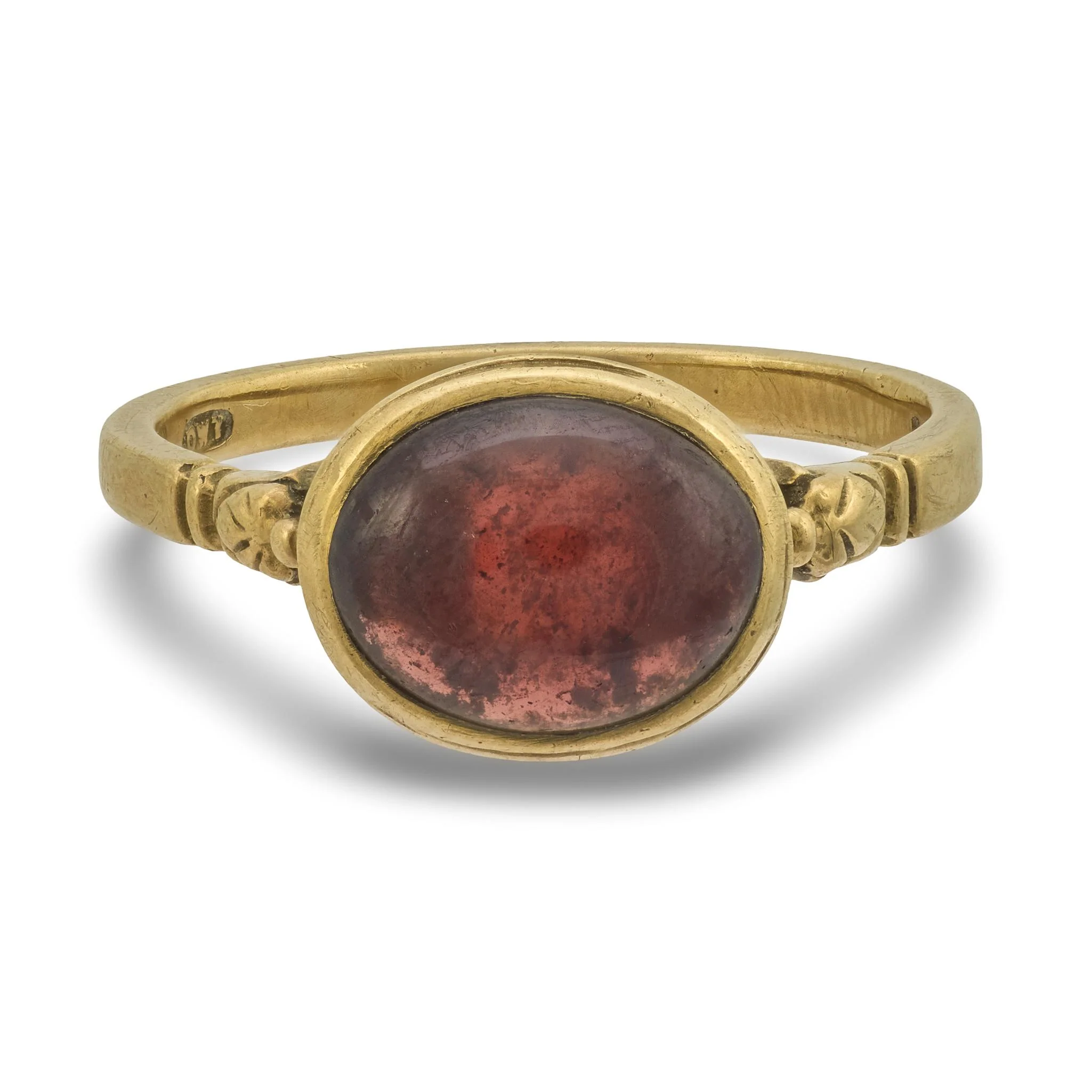 Art Deco English 9k Garnet Ring - Image 2