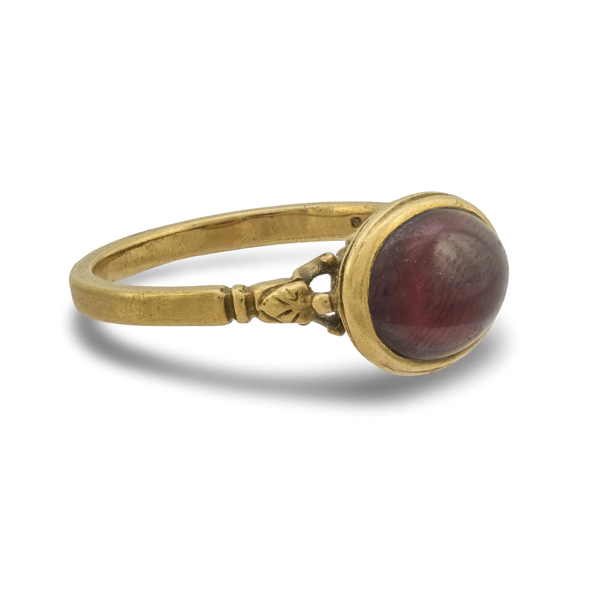 Art Deco English 9k Garnet Ring - Image 3