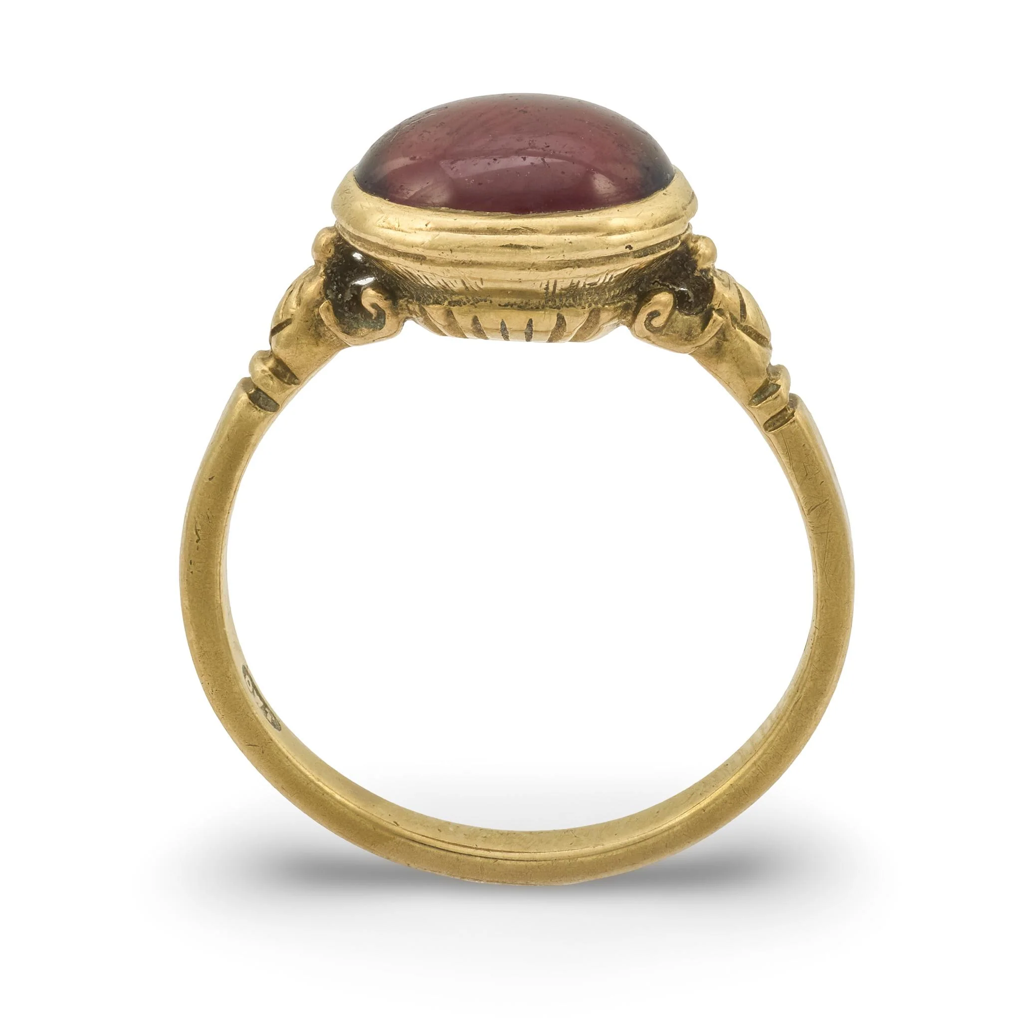 Art Deco English 9k Garnet Ring - Image 4