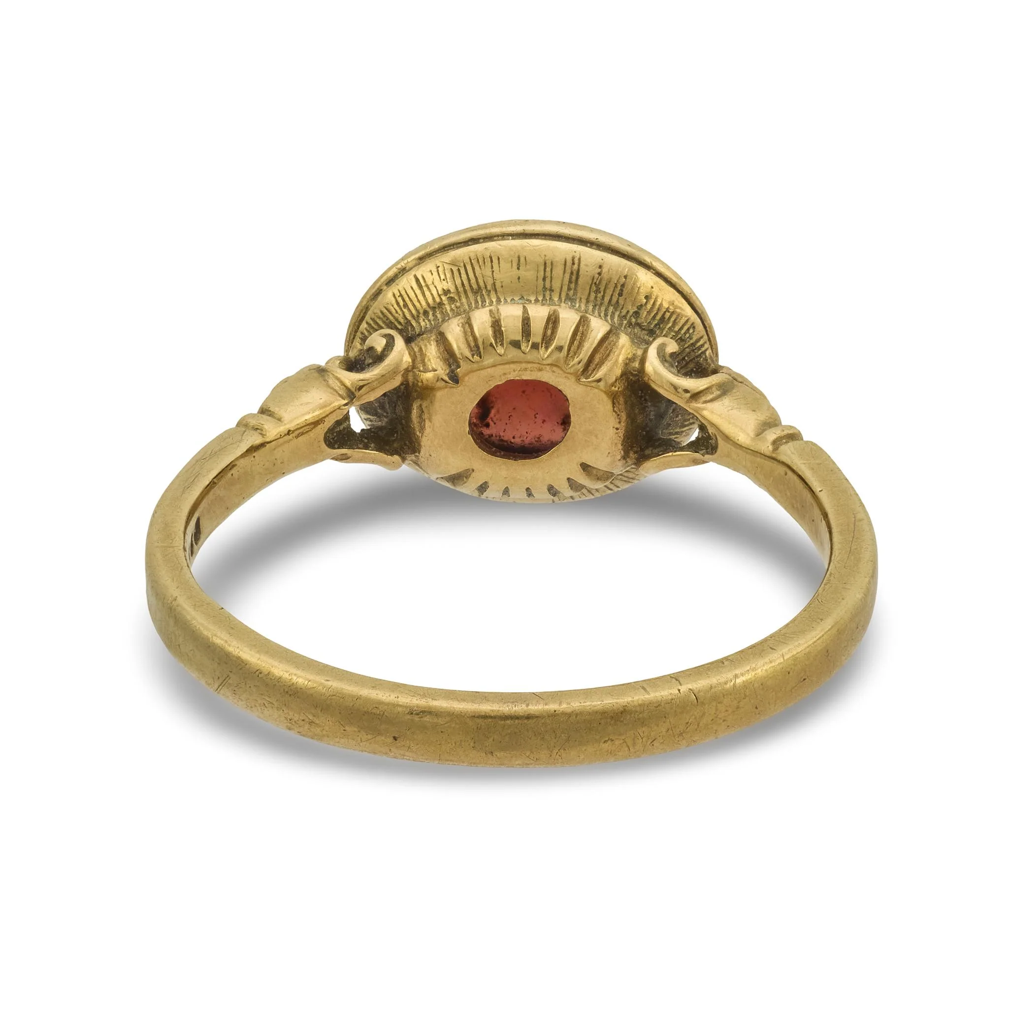 Art Deco English 9k Garnet Ring - Image 5