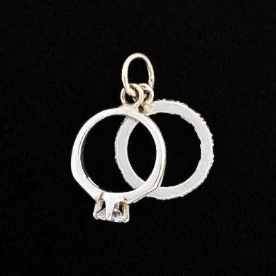 Art Deco Platinum & Diamond Engagement Ring & Band Charm - Image 2