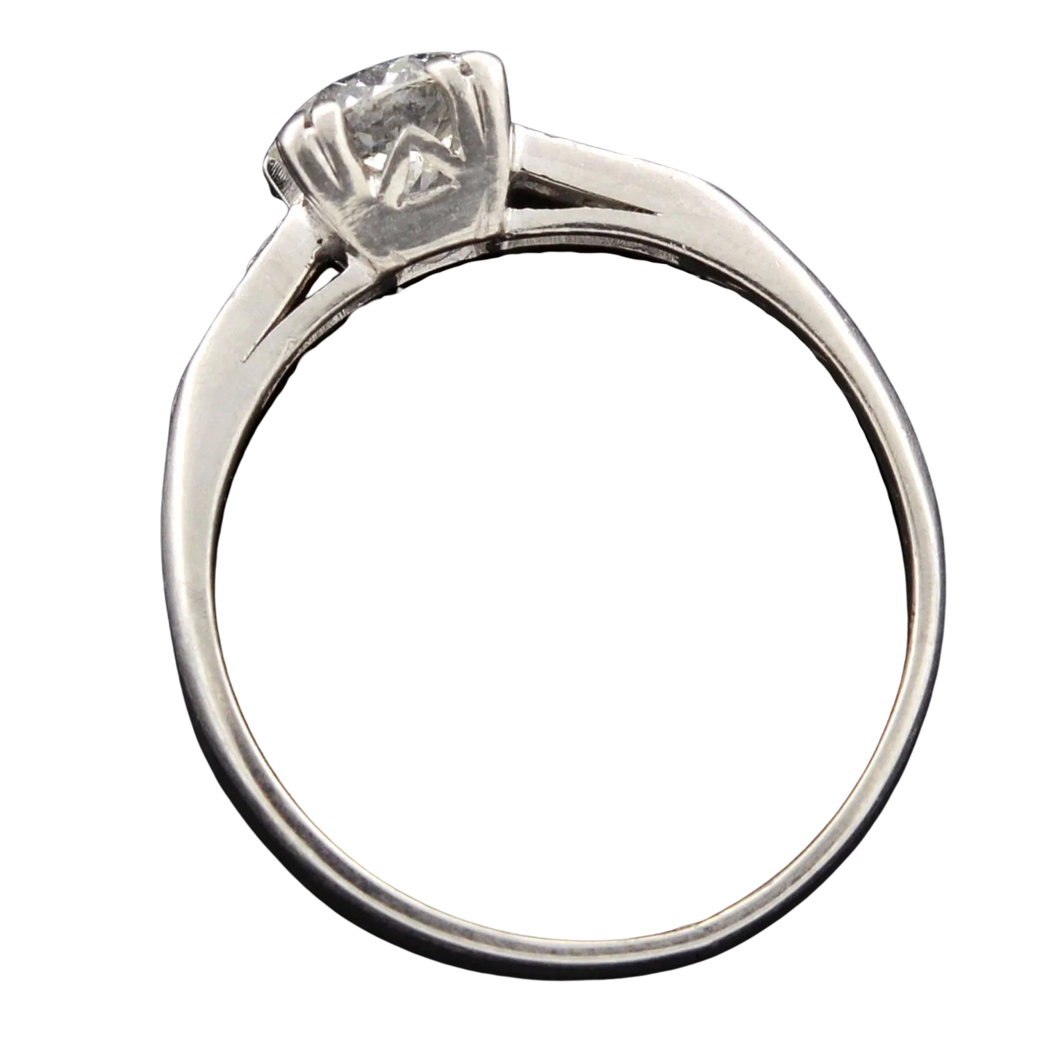 Retro Platinum Diamond Engagement Ring 0.68ct - Image 4
