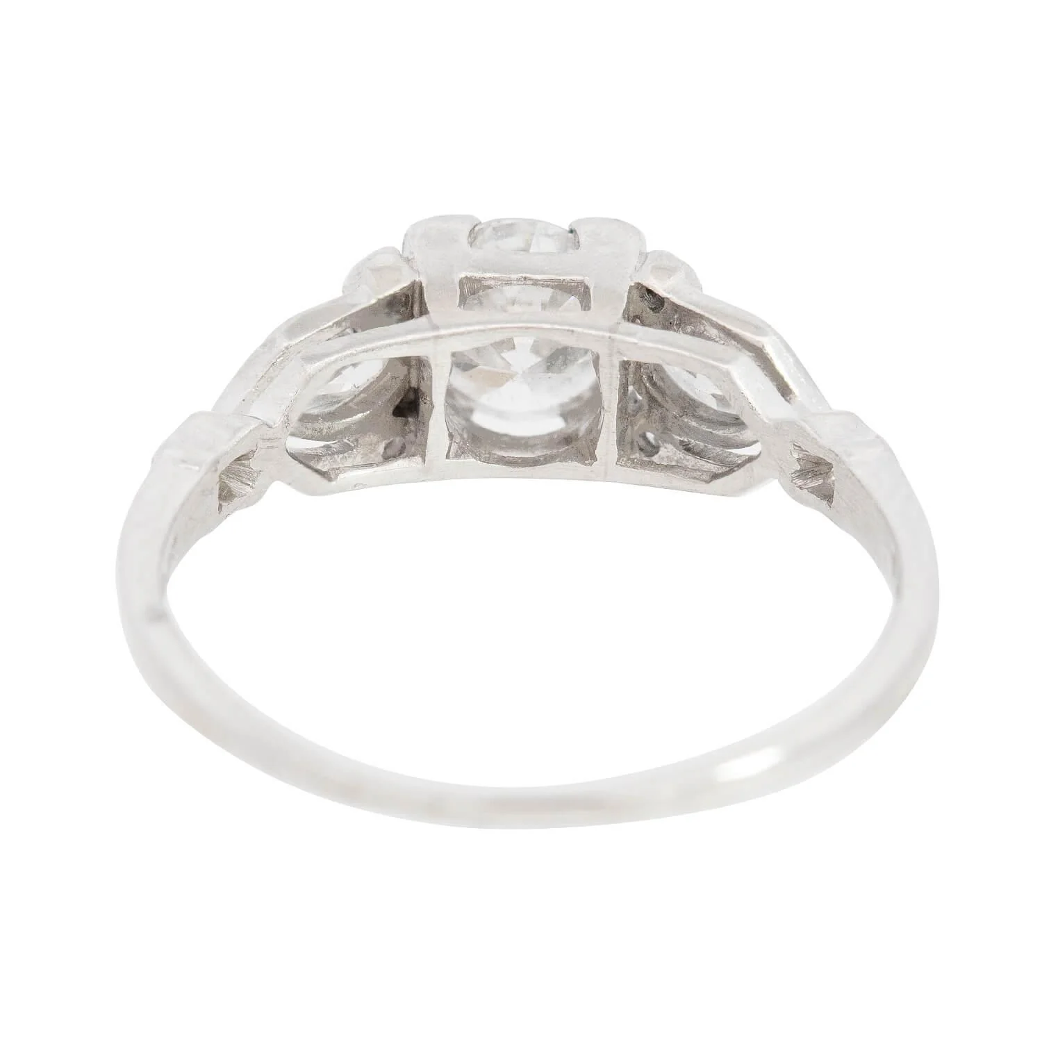 Art Deco Platinum Diamond Engagement Ring 0.70ct - Image 5