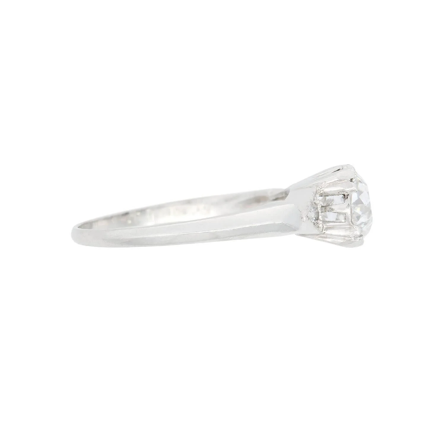 Art Deco Platinum Diamond Engagement Ring 1.07ct - Image 3
