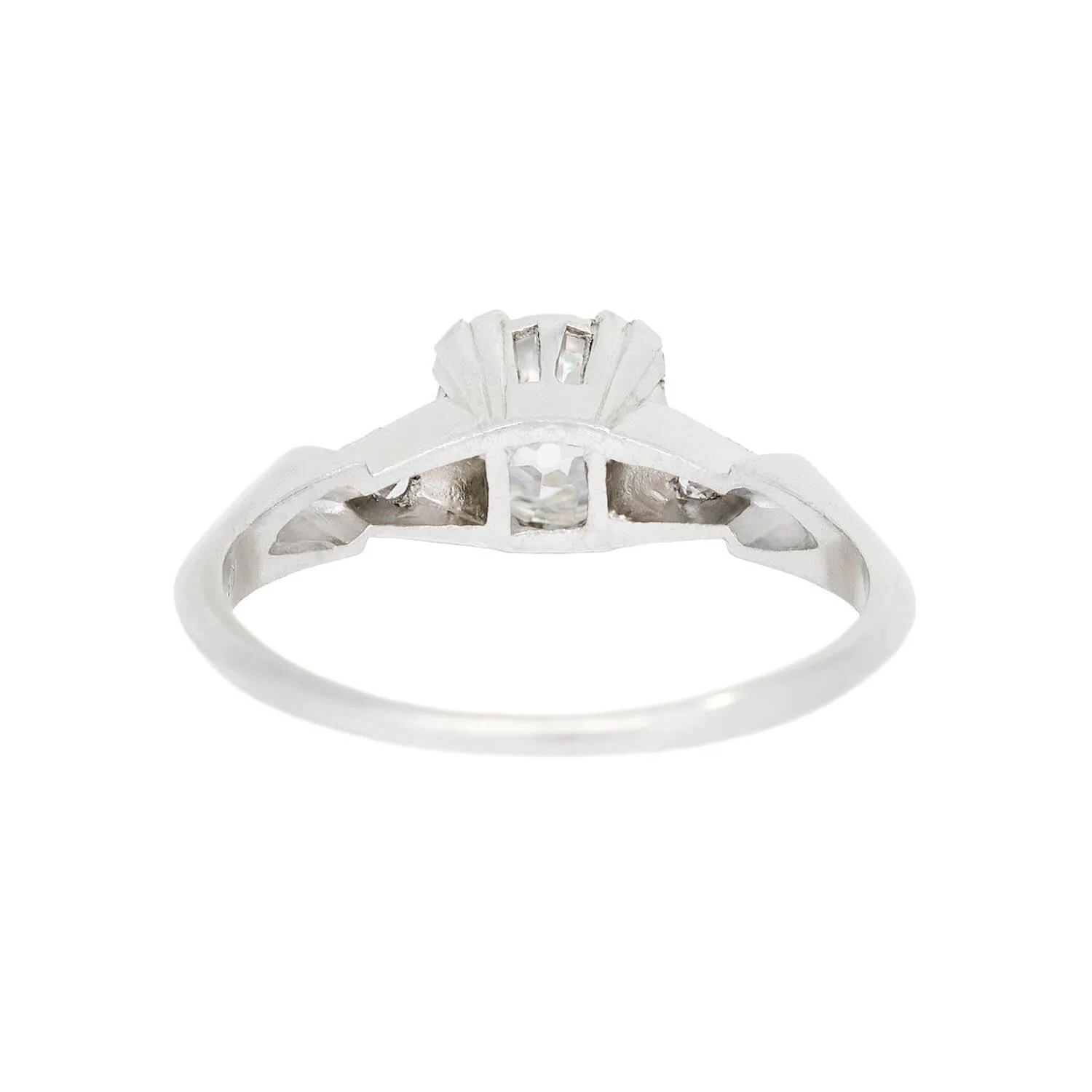 Art Deco Platinum Diamond Engagement Ring 1.07ct - Image 5