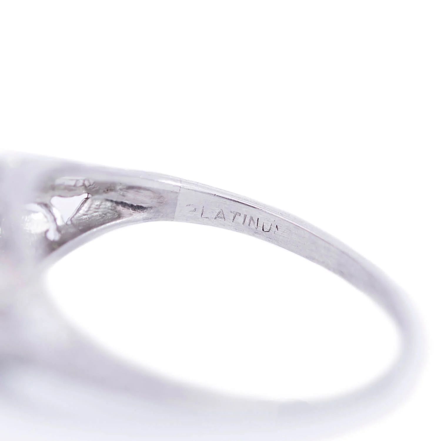 Art Deco Platinum + Diamond Engagement Ring 1.21ct - Image 6