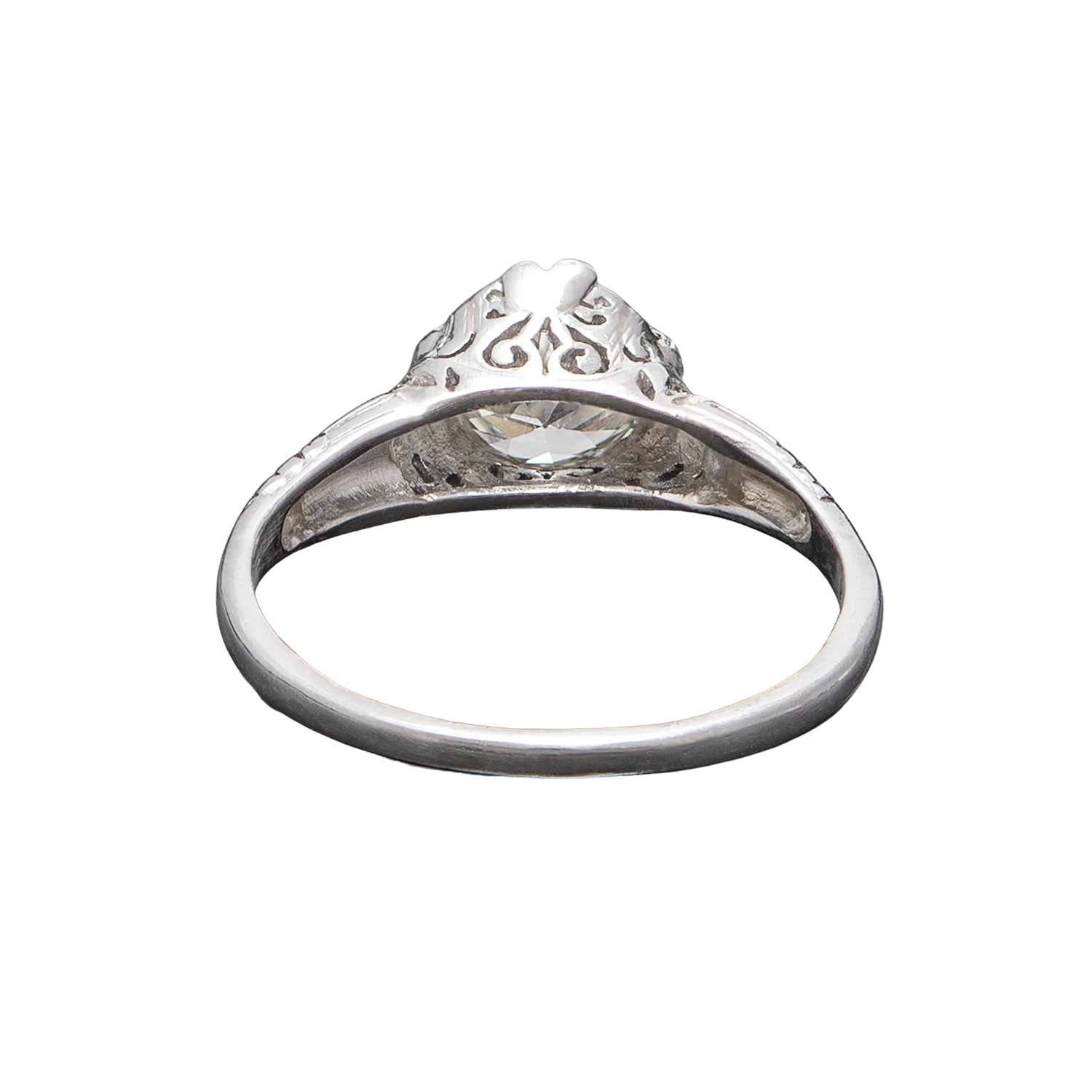 Art Deco Platinum Diamond Engagement Ring 1.51ct - Image 5