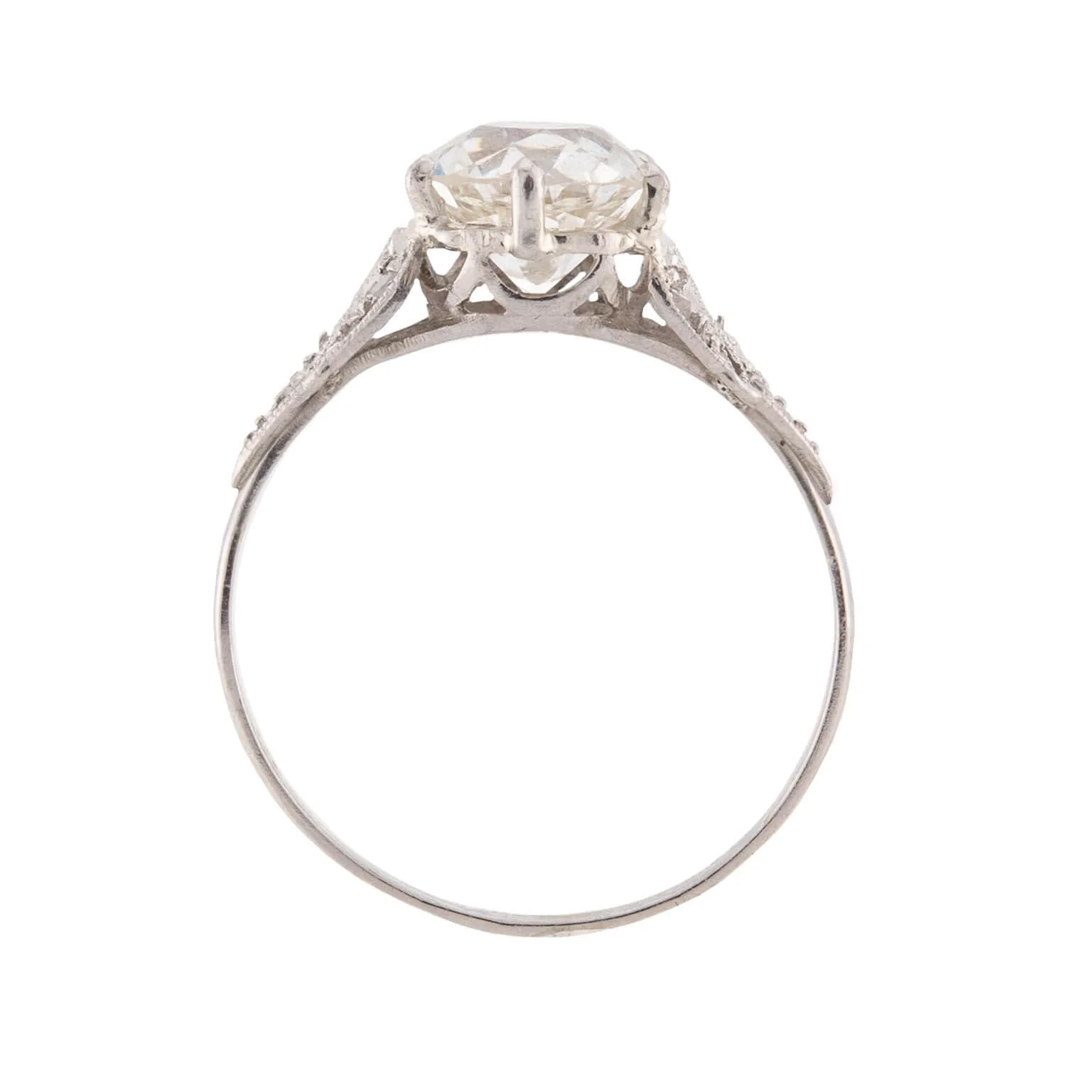 Art Deco Platinum Diamond Engagement Ring 1.55ct - Image 4