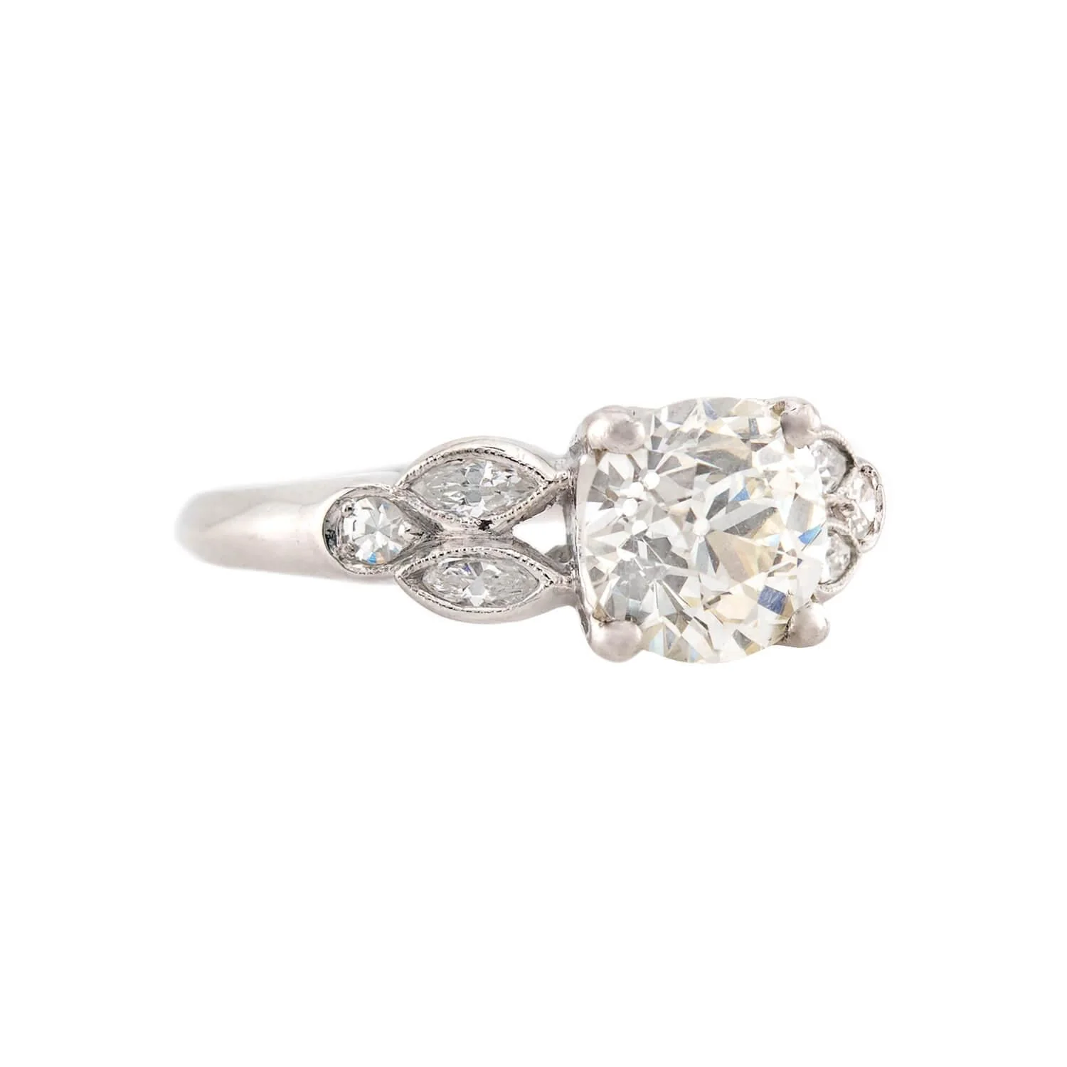Art Deco Platinum Diamond Engagement Ring 1.73ct - Image 2