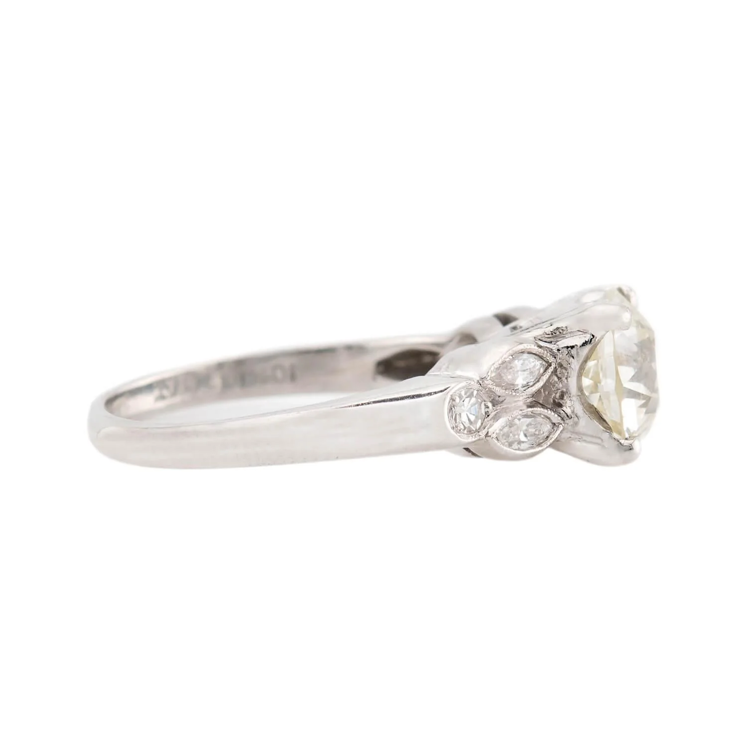 Art Deco Platinum Diamond Engagement Ring 1.73ct - Image 3