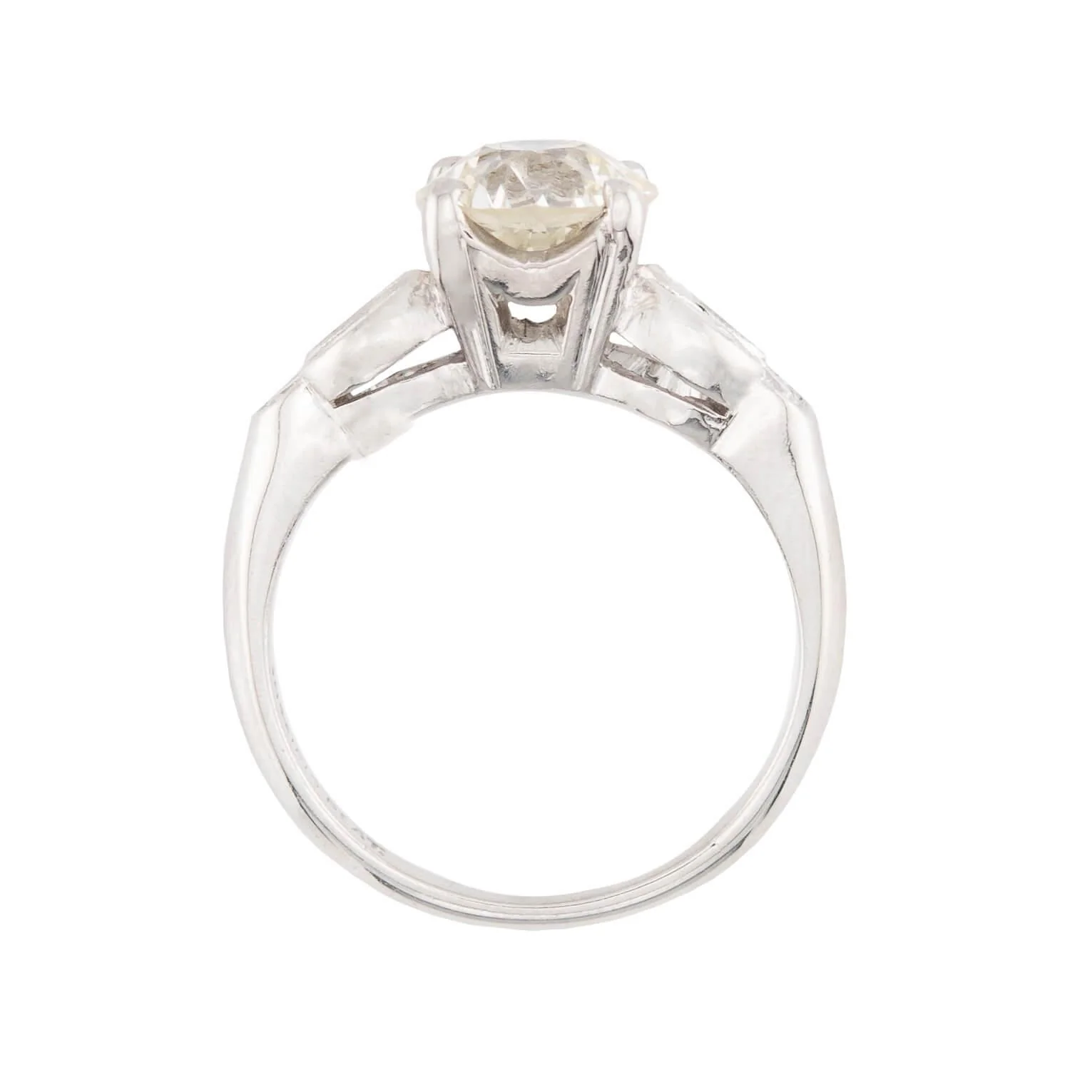 Art Deco Platinum Diamond Engagement Ring 1.73ct - Image 4