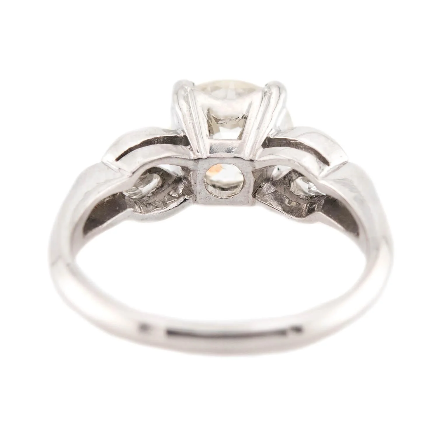 Art Deco Platinum Diamond Engagement Ring 1.73ct - Image 5