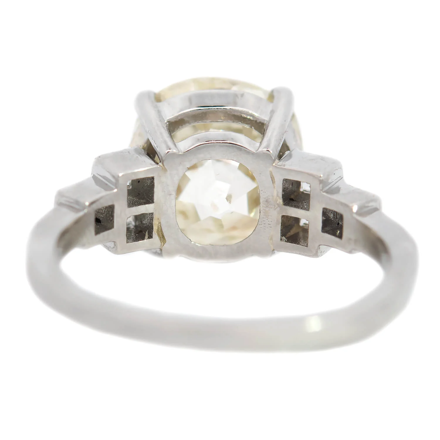 Art Deco Platinum Diamond Engagement Ring 5.63ctw - Image 5