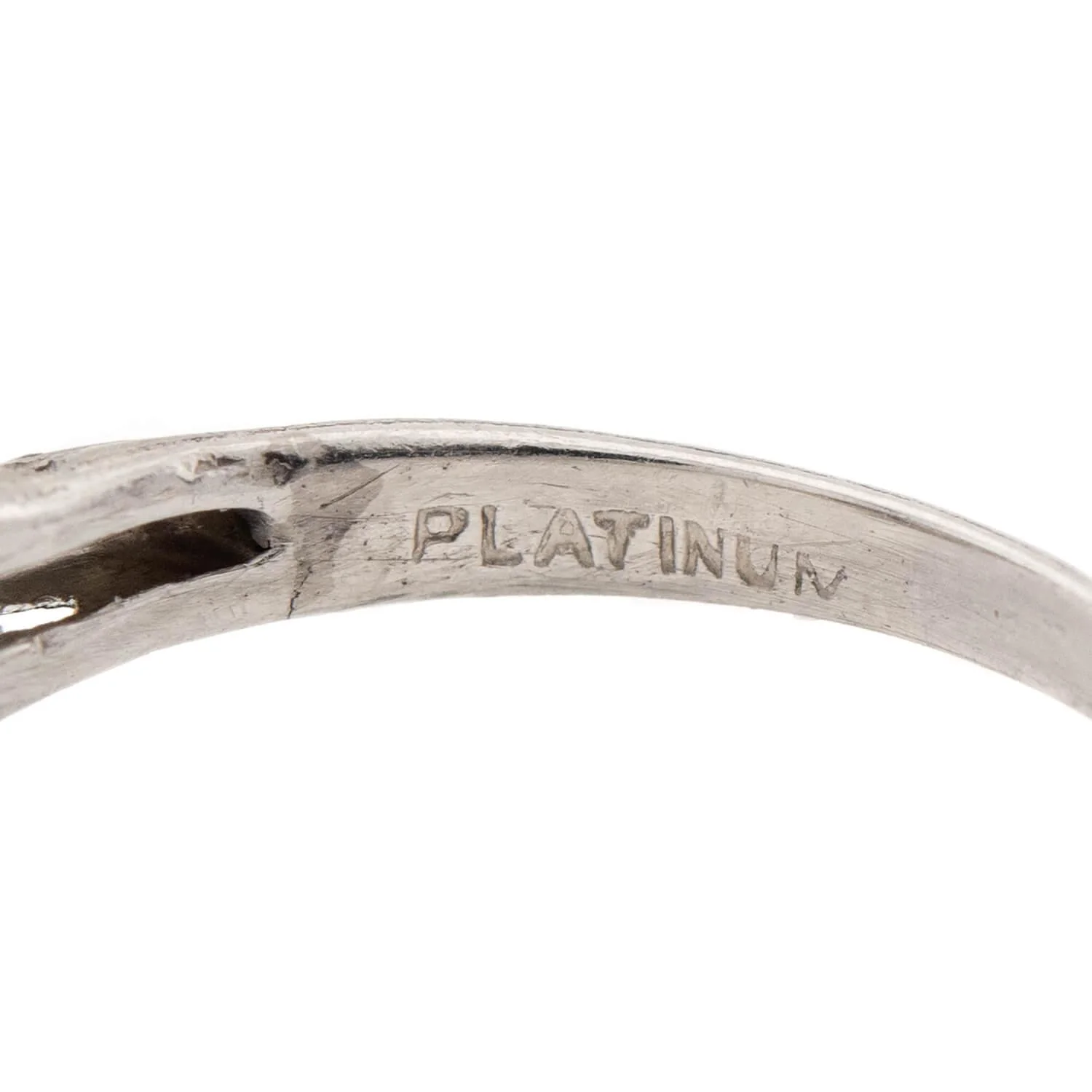 Art Deco Platinum Diamond Engagement Ring .66ct - Image 6