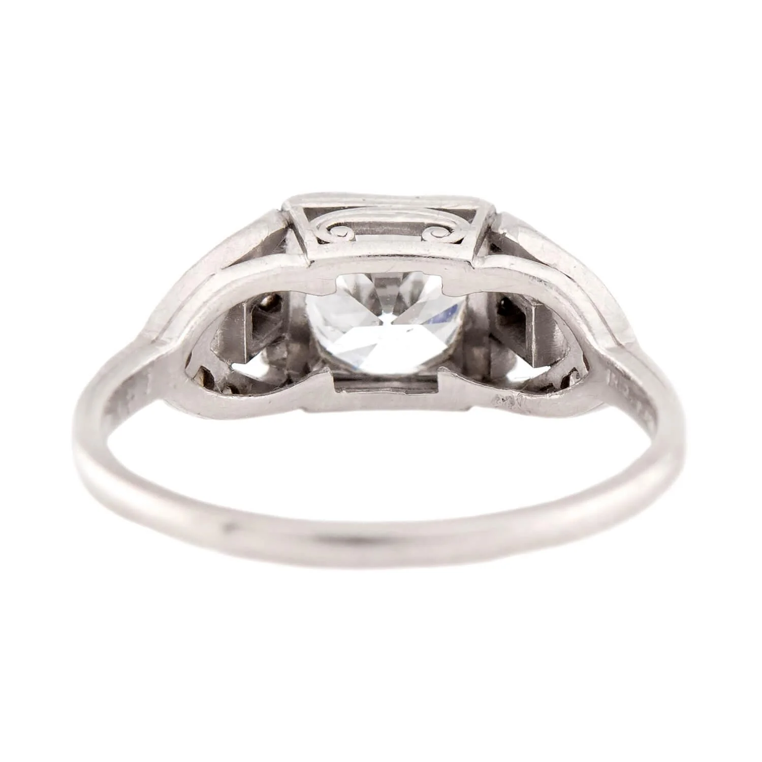 Art Deco Platinum Diamond Engagement Ring .90ct - Image 5