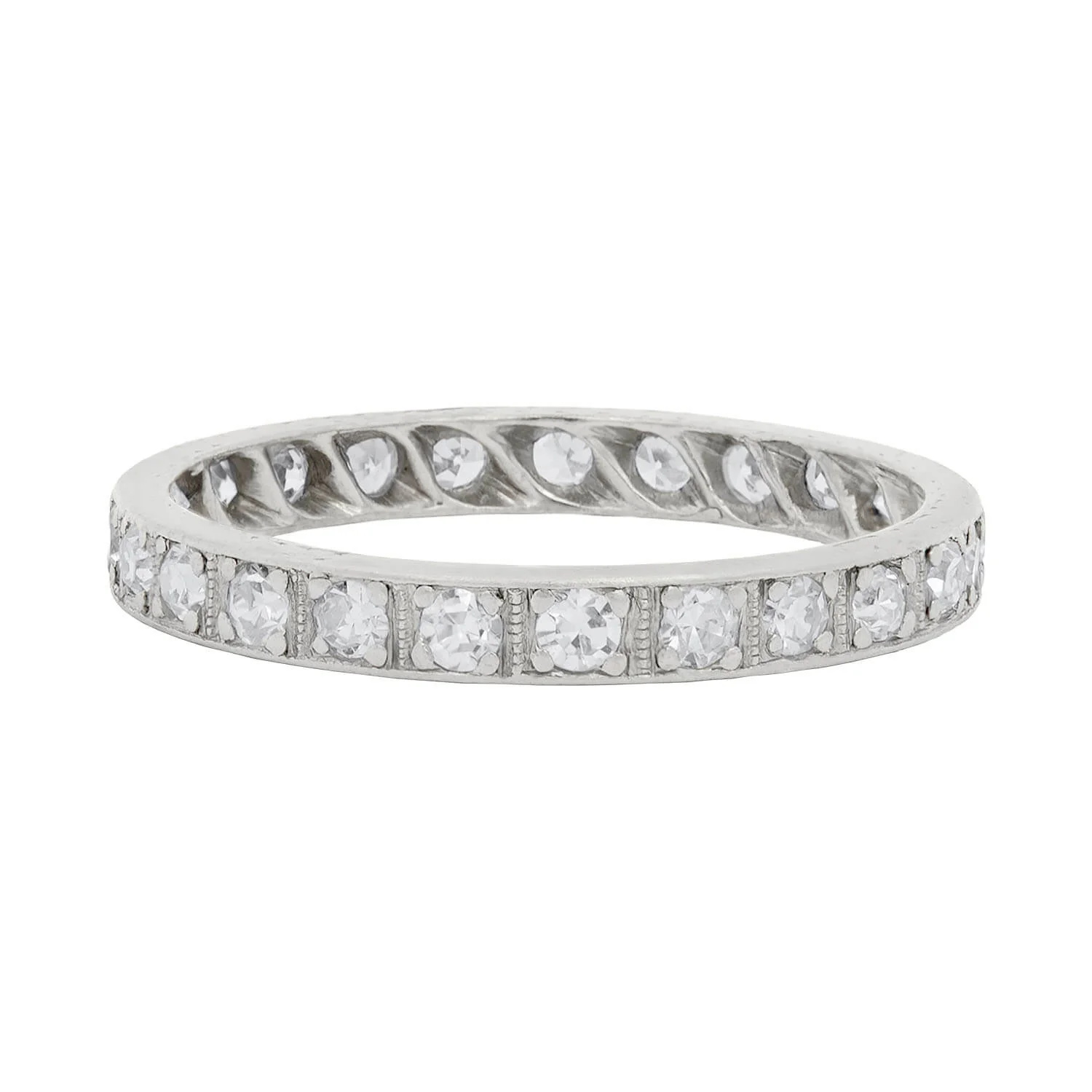 Art Deco Platinum Diamond Eternity Band 0.40ctw - Image 3