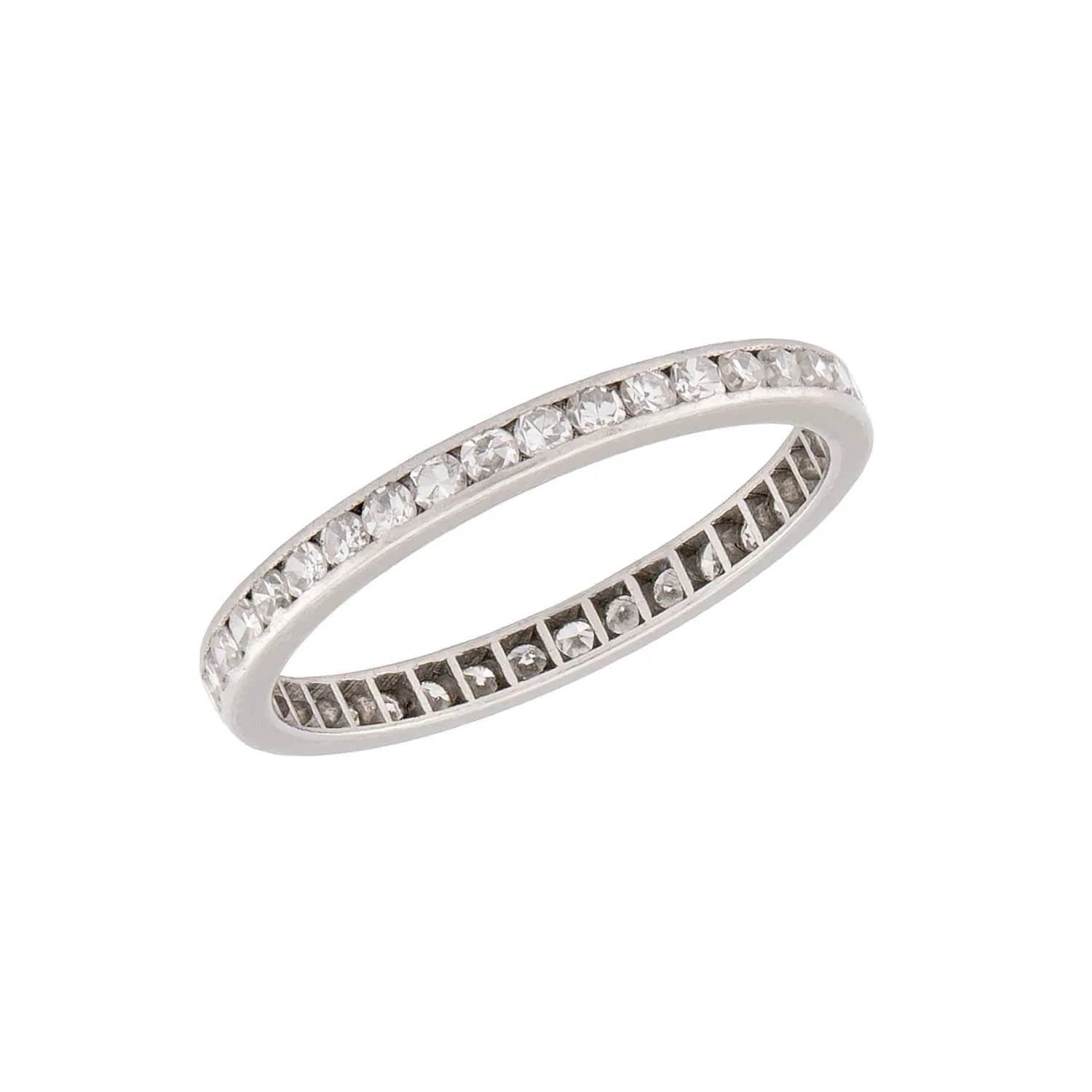 Art Deco Platinum Diamond Eternity Band