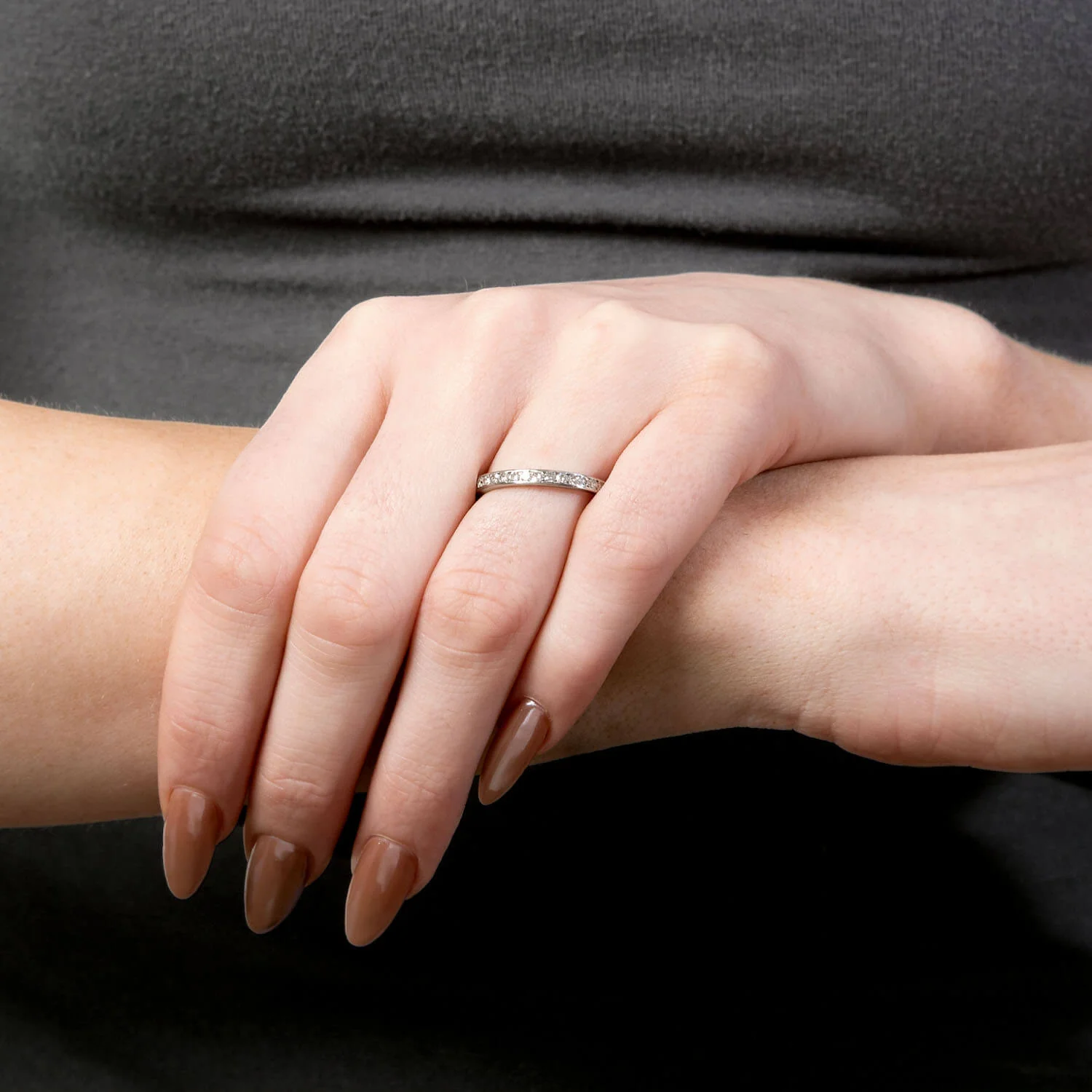 Art Deco Platinum Diamond Eternity Band - Image 5