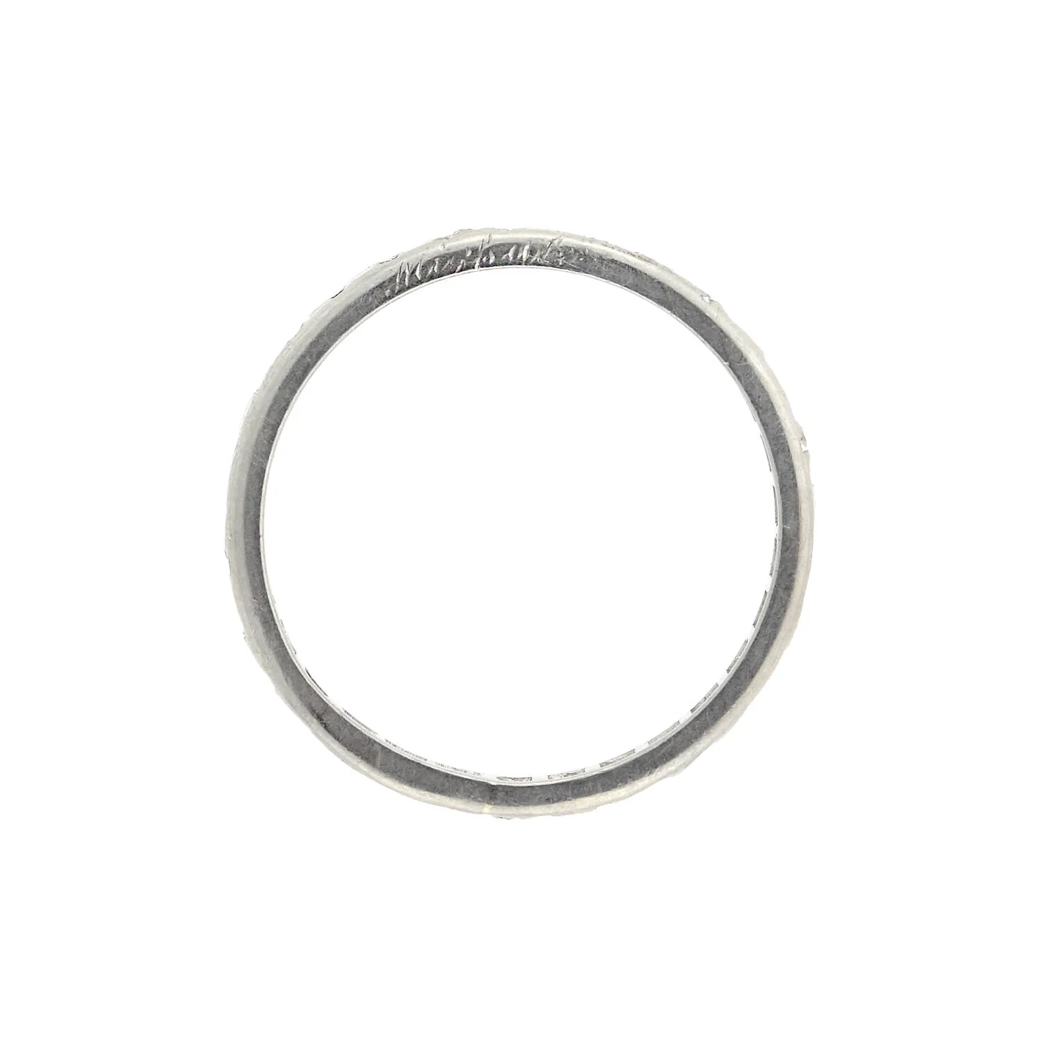 Late Art Deco Platinum Diamond Eternity Band 1ctw - Image 2