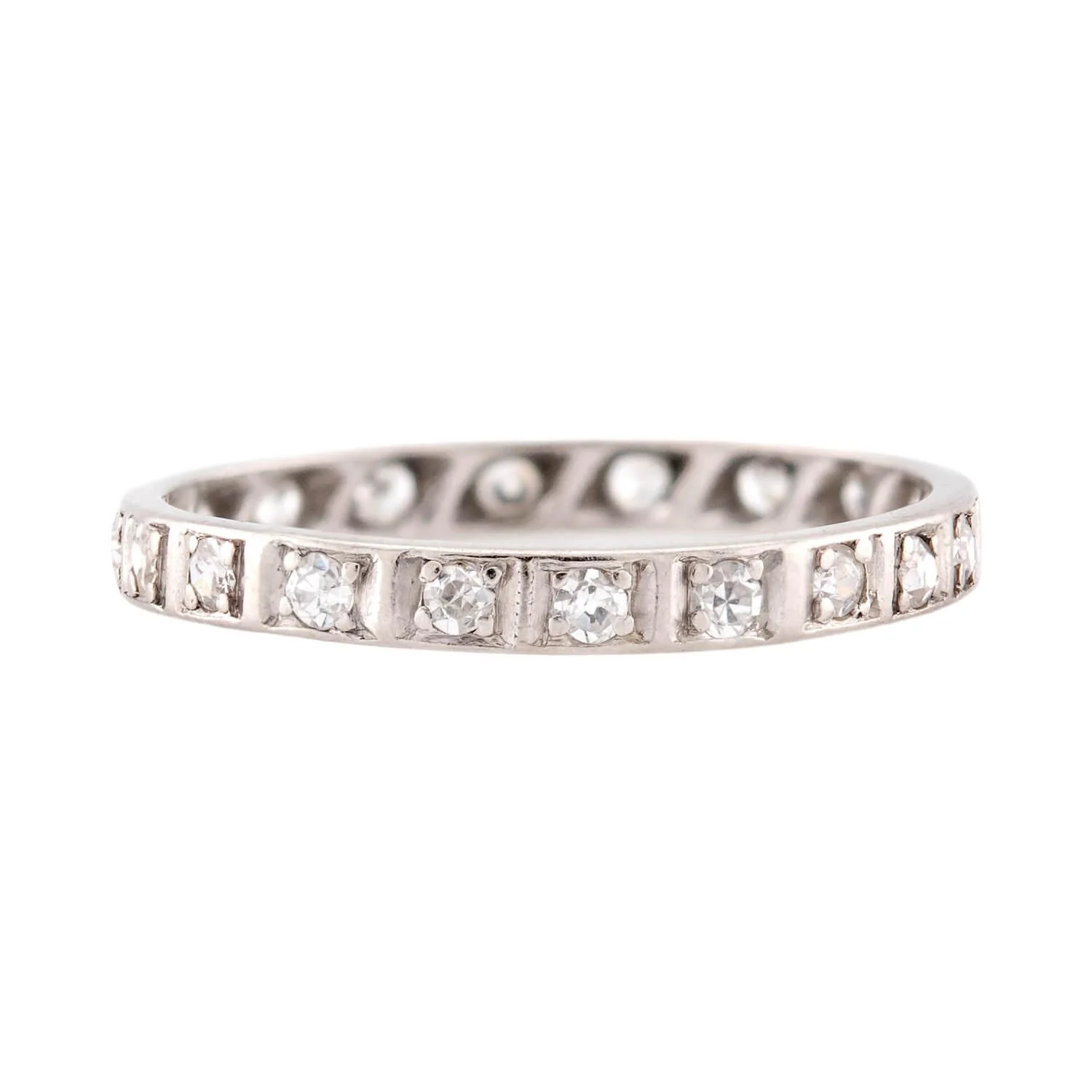 Art Deco Platinum Diamond Eternity Band - Image 2