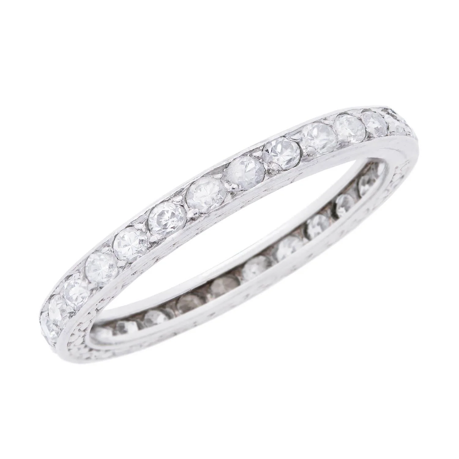 Art Deco Platinum Diamond Eternity Band - Image 2