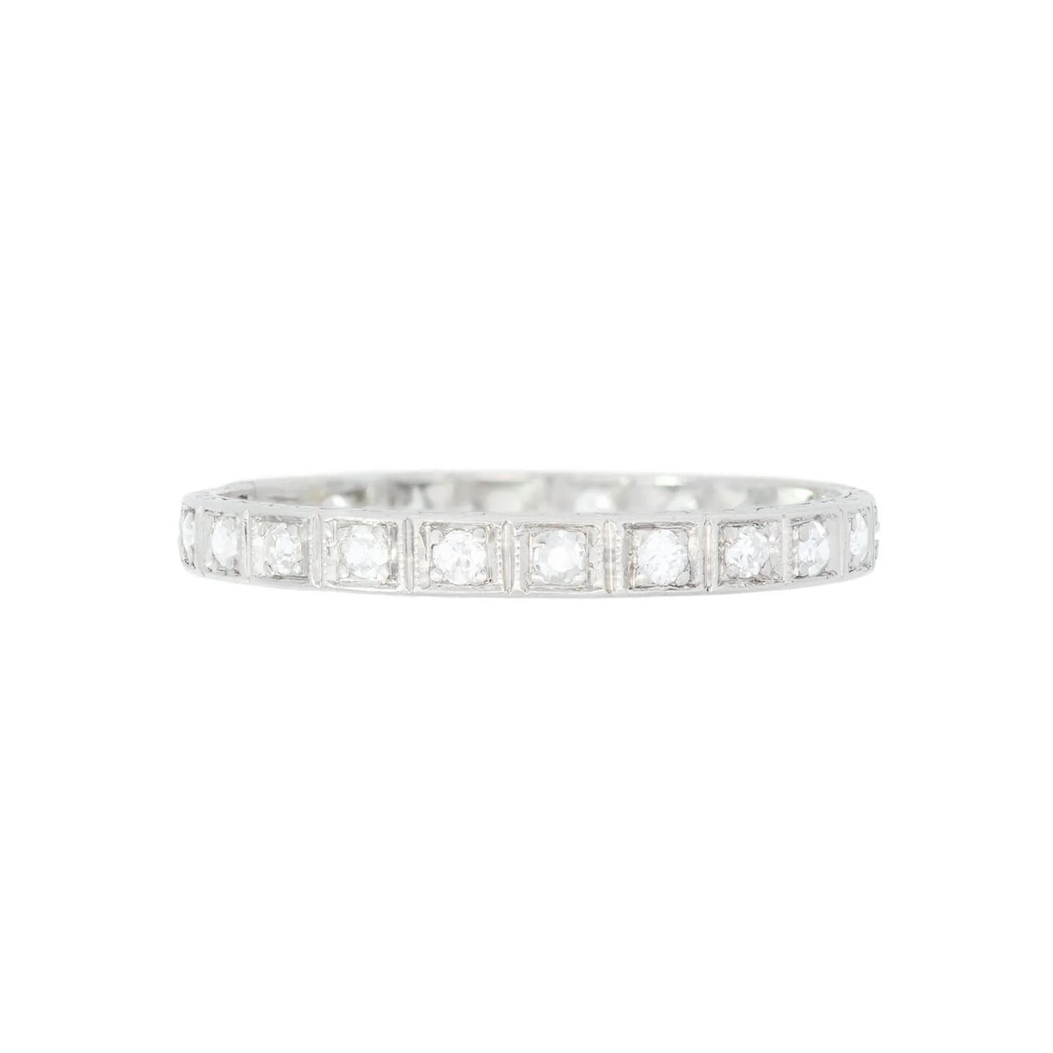 Art Deco Platinum Diamond Eternity Band - Image 2