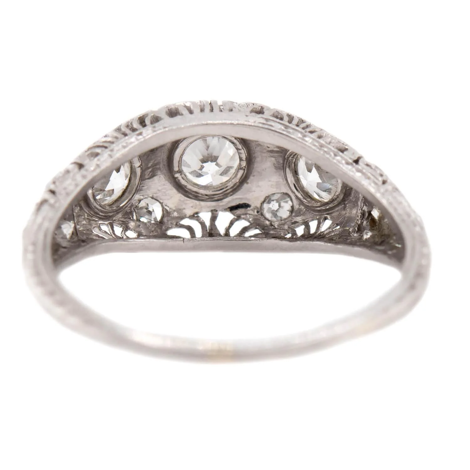 Art Deco Platinum Diamond Ring - Image 5