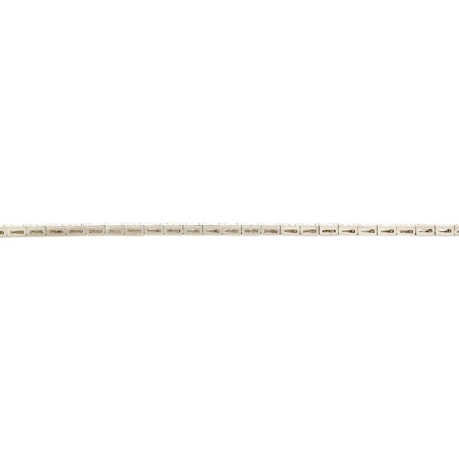 Art Deco Platinum Diamond Tennis Bracelet - Image 3
