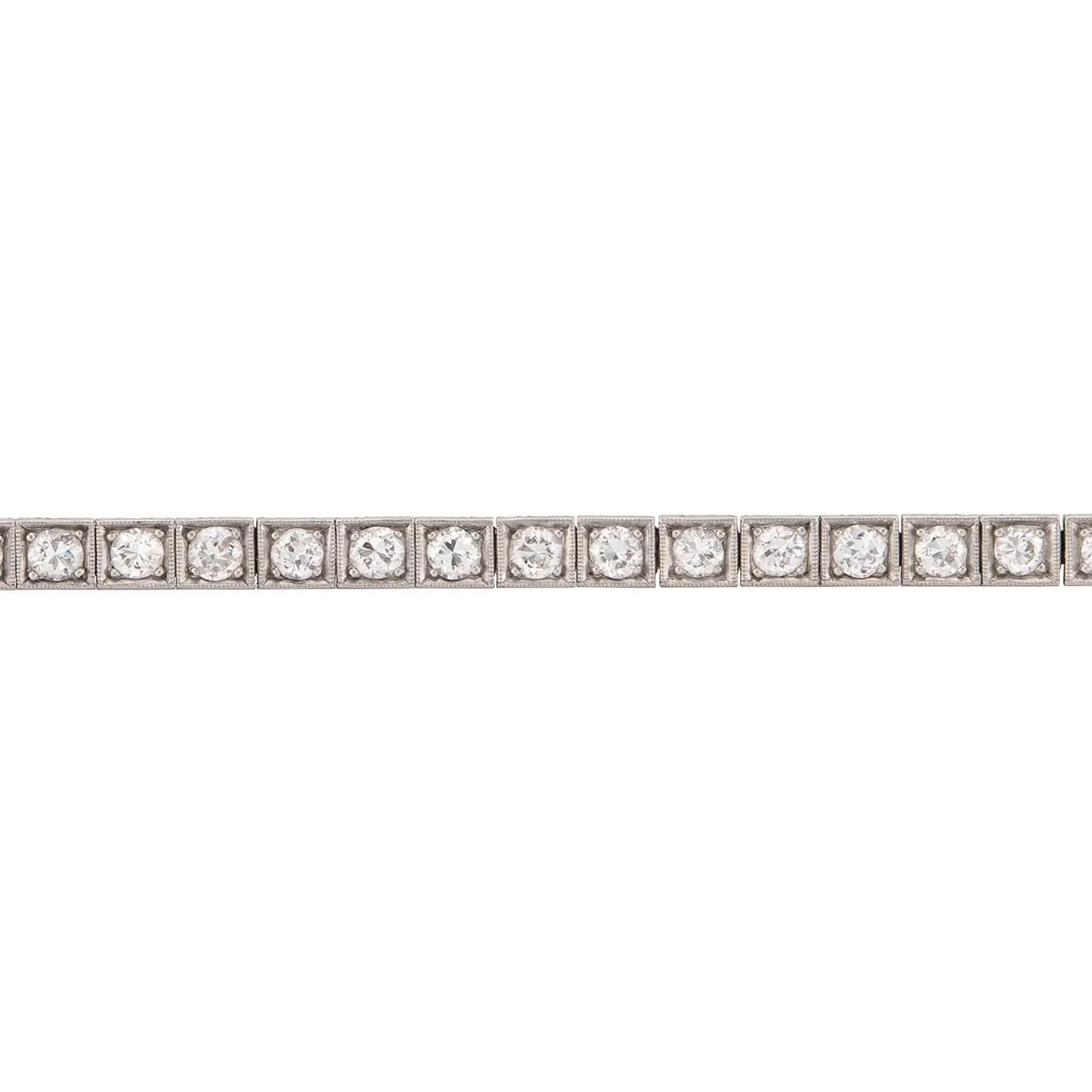 Art Deco Platinum Diamond Tennis Bracelet 3ctw - Image 4