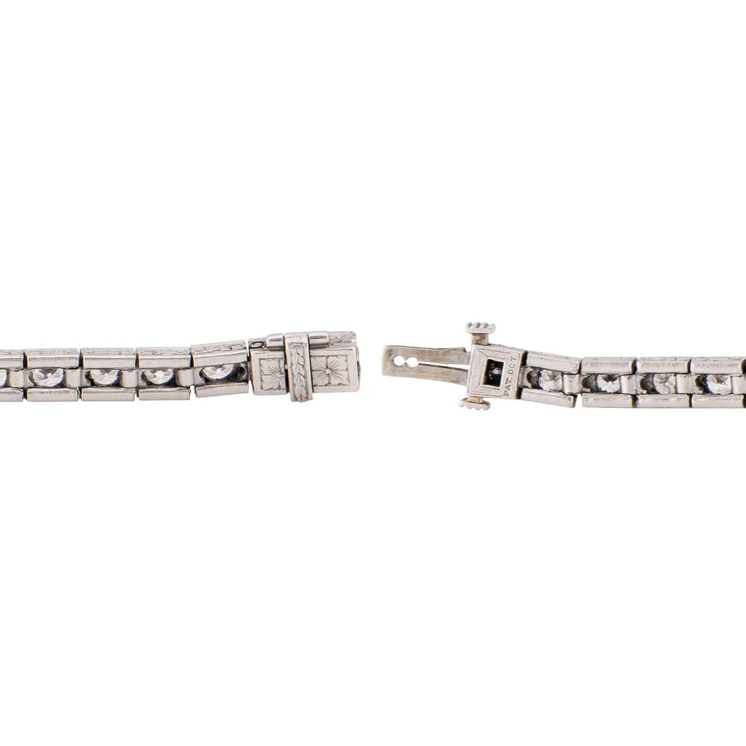 Art Deco Platinum Diamond Tennis Bracelet 3ctw - Image 6