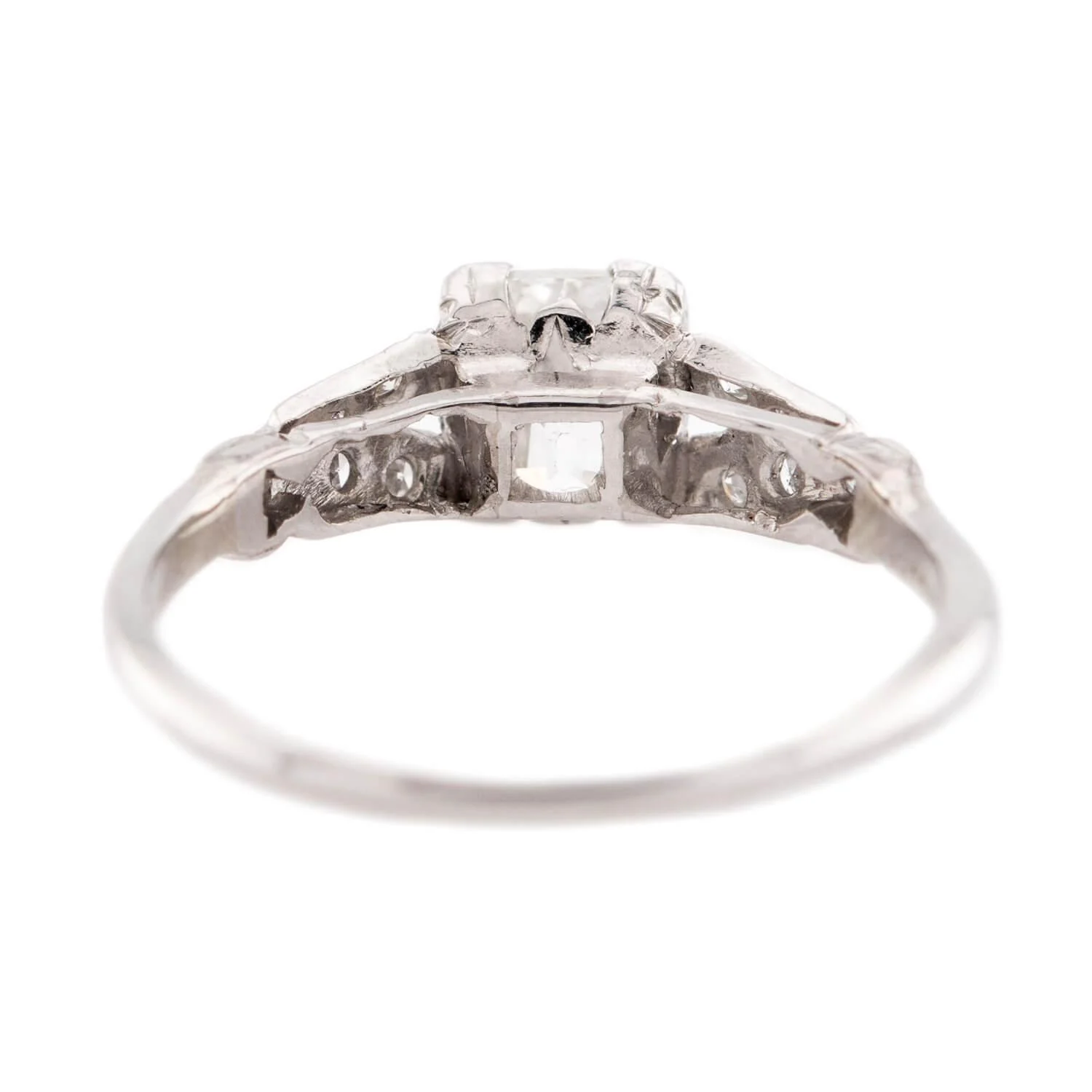 Art Deco Platinum GIA Diamond Engagement Ring 1.03ct - Image 5