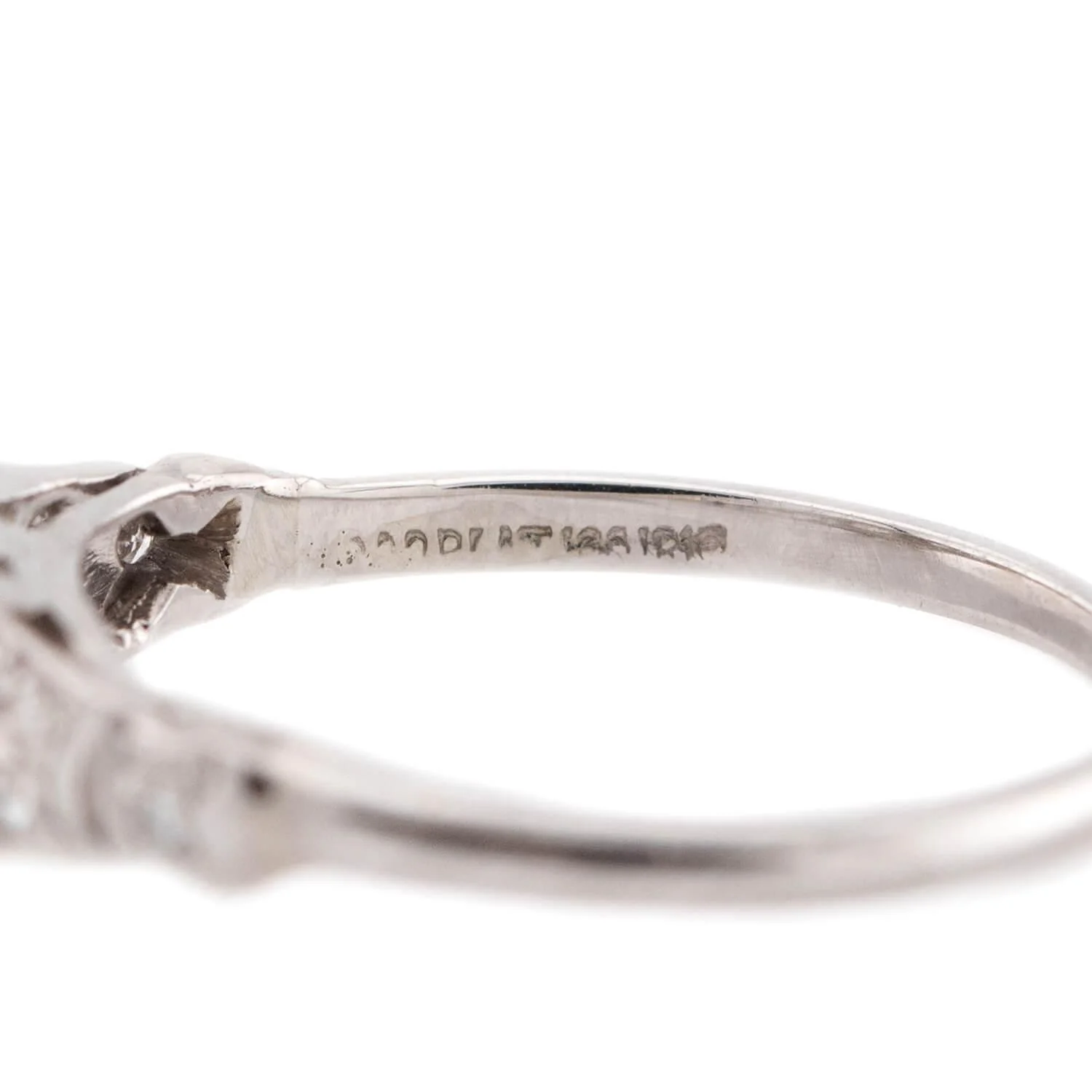 Art Deco Platinum GIA Diamond Engagement Ring 1.03ct - Image 6