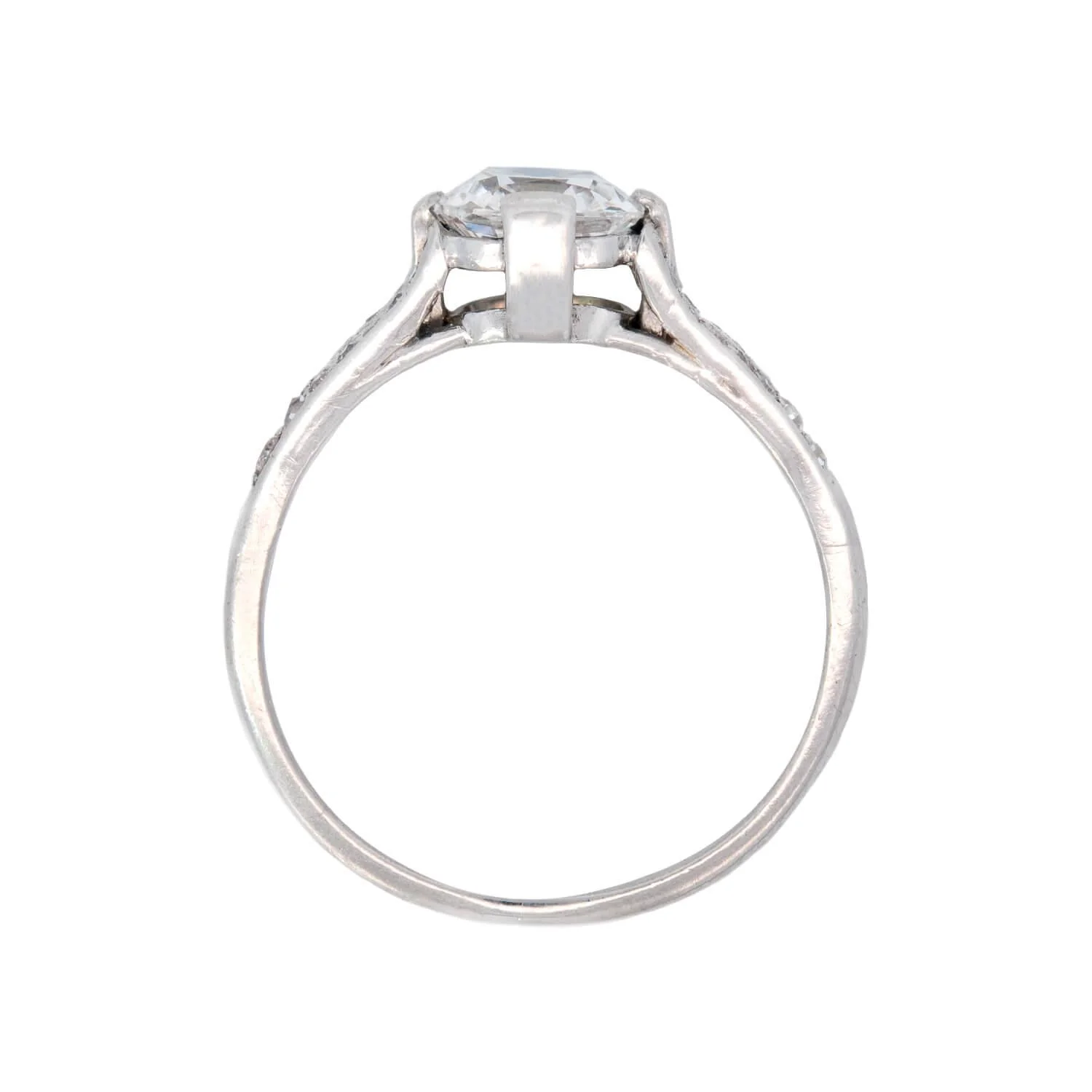 Art Deco Platinum GIA Diamond Engagement Ring 1.13ct - Image 4