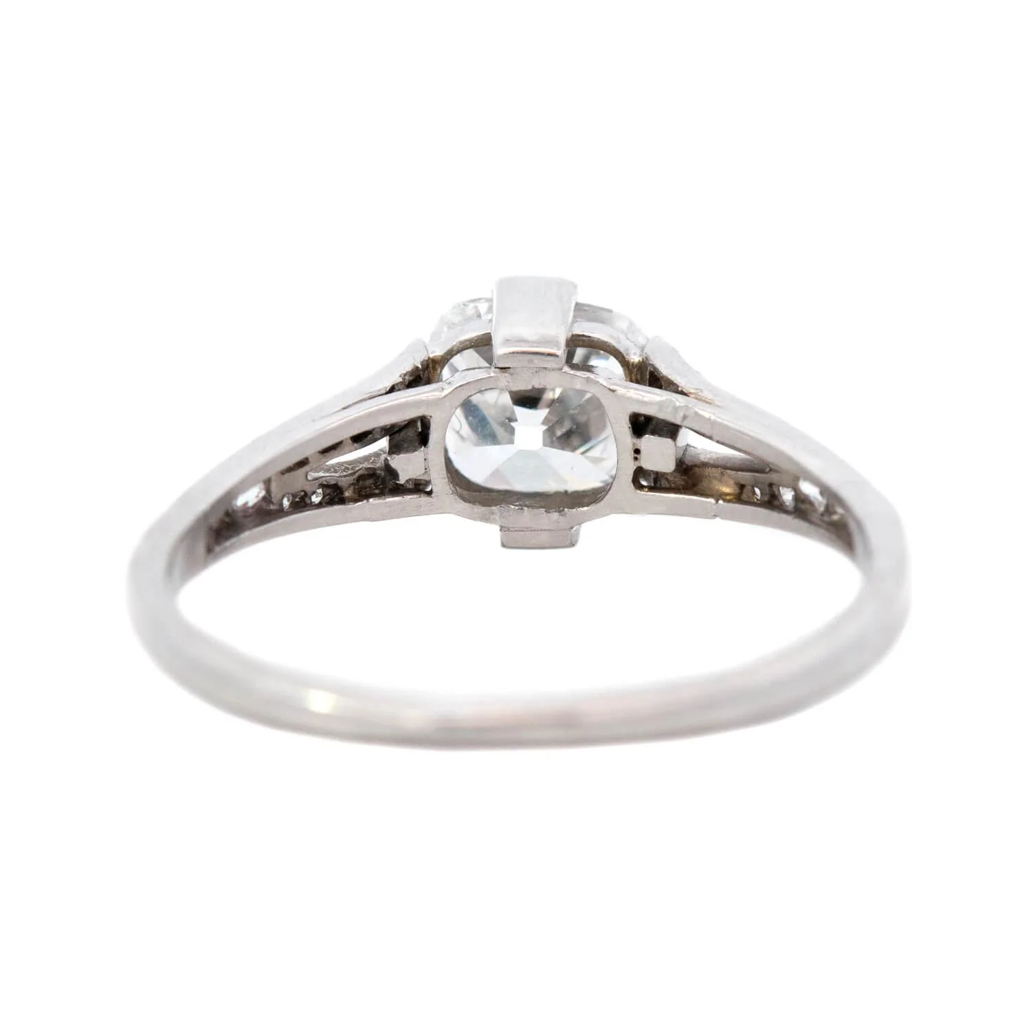 Art Deco Platinum GIA Diamond Engagement Ring 1.13ct - Image 5