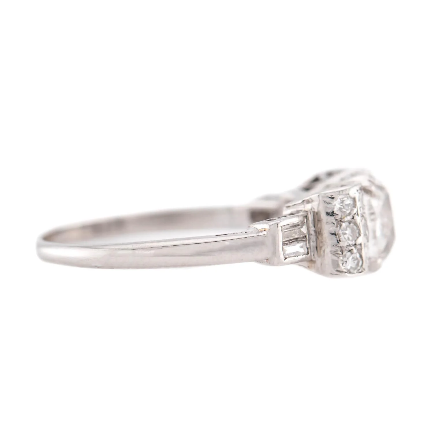 Art Deco Platinum GIA Diamond Engagement Ring 1.54ct - Image 3